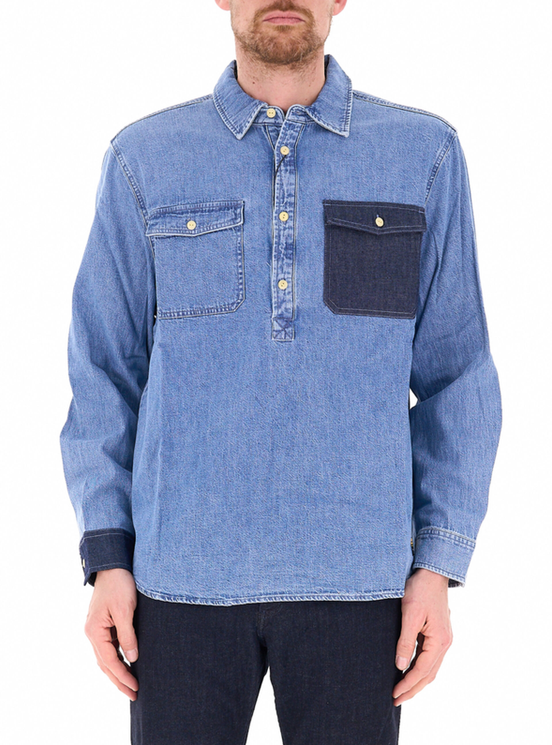Barbour Camicia in jeans AZZURRO L
