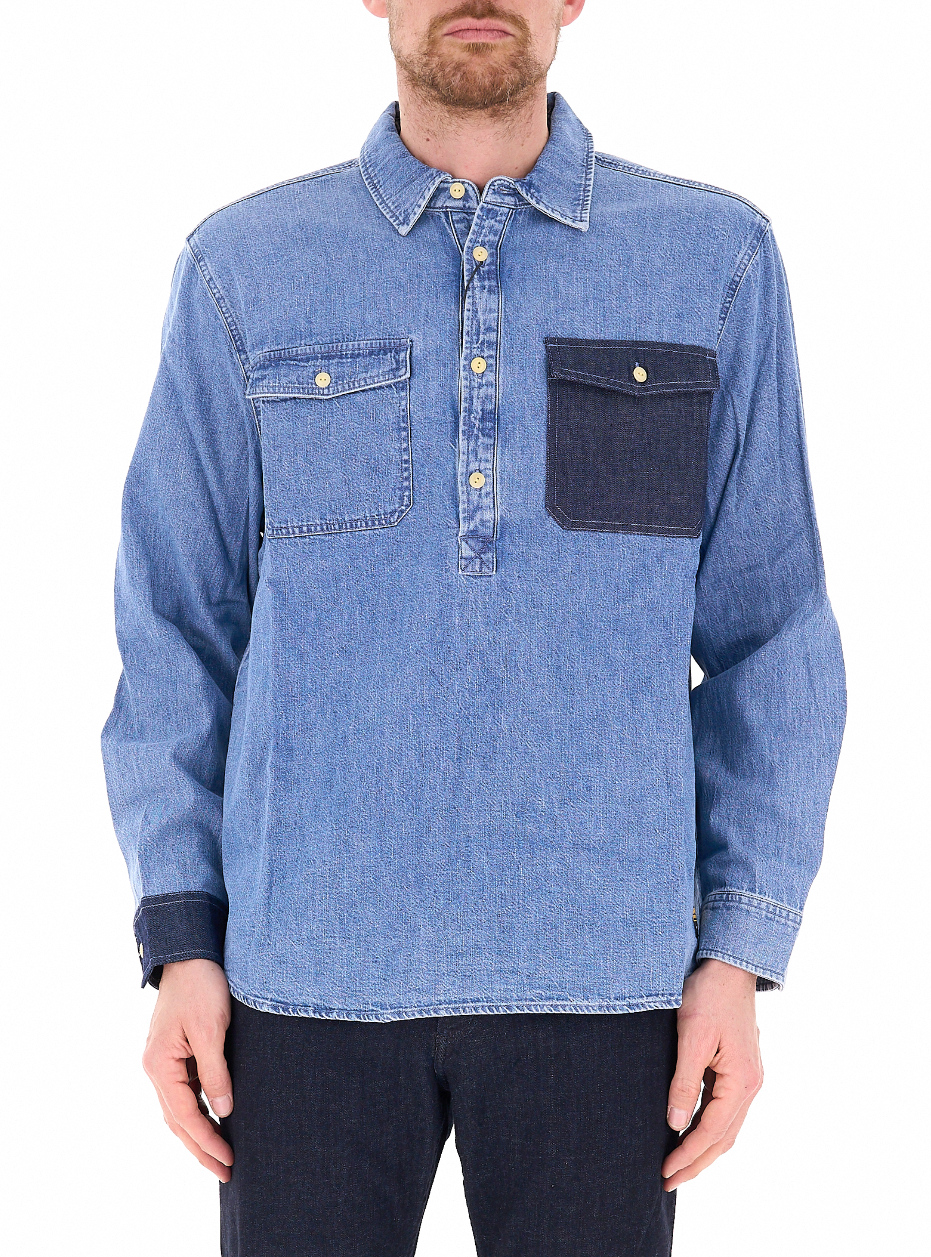 Barbour Camicia in jeans AZZURRO L