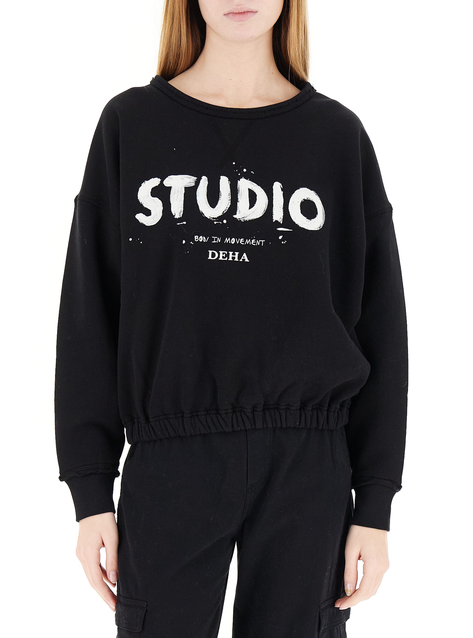 DEHA Felpa girocollo NERO