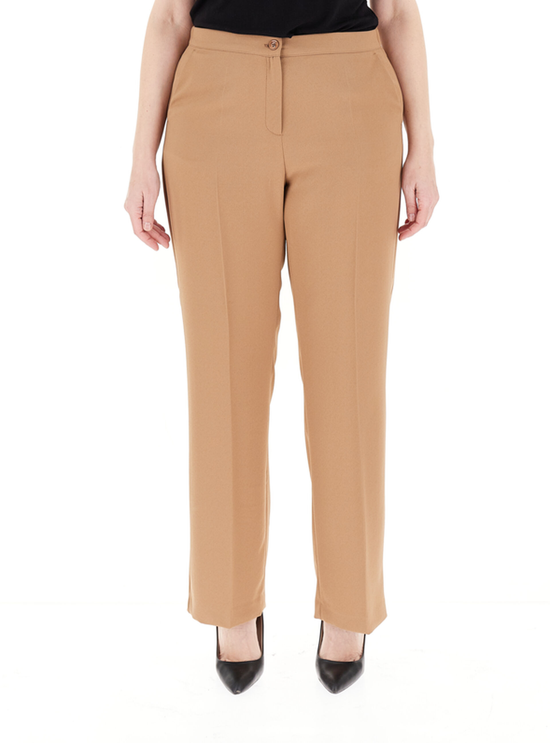 Pantalone straight leg CAMMELLO