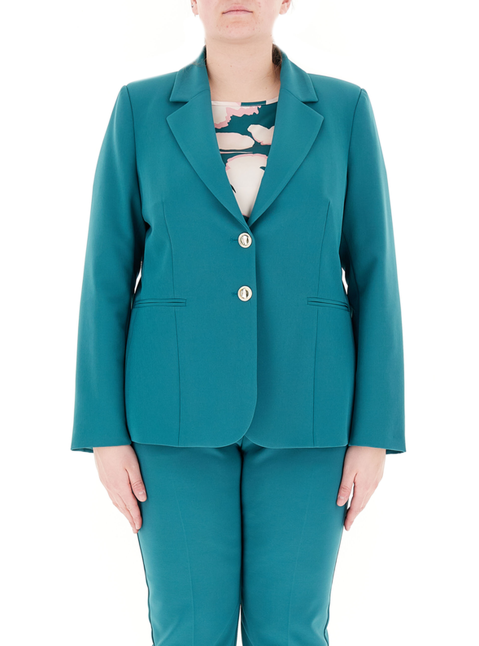 Blazer monopetto PETROLIO