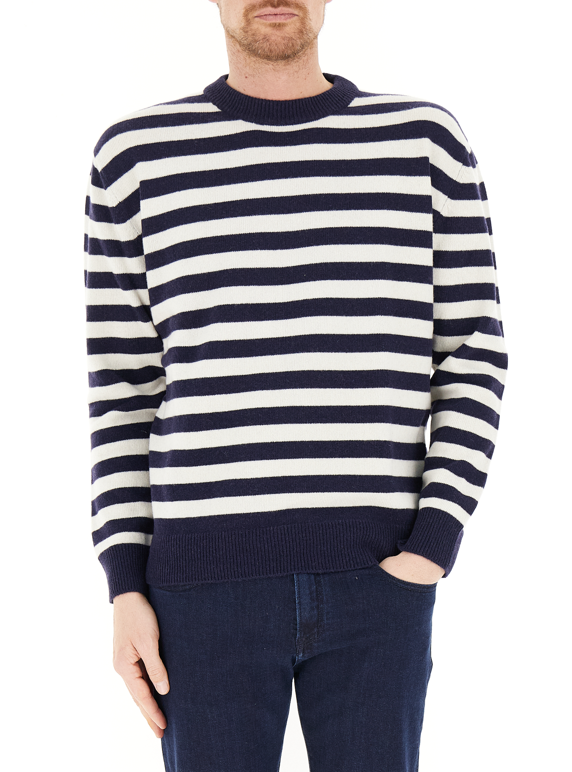 Maglione misto lana BLU NOTTE
