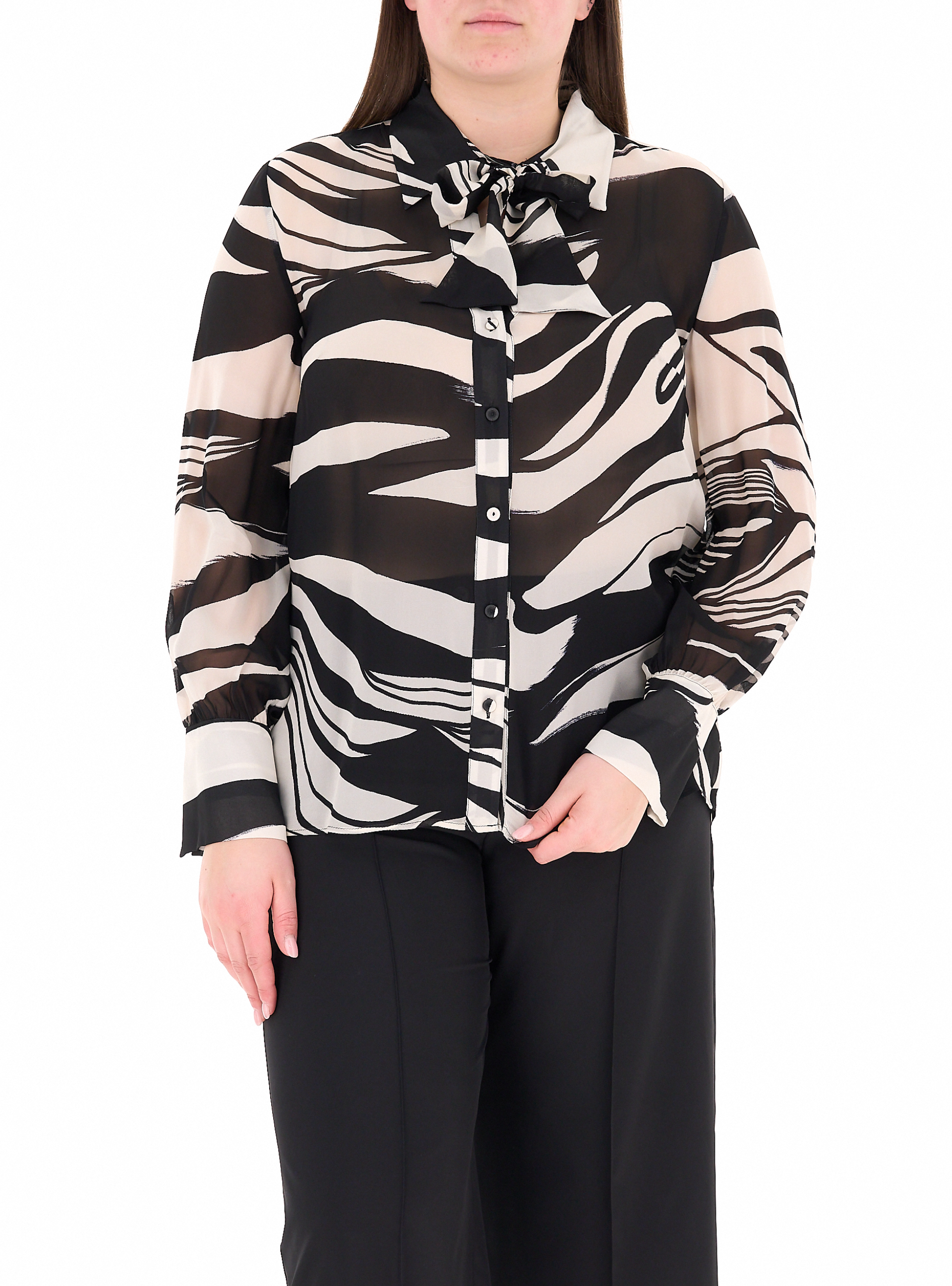 ELENA MIRO' Blusa in viscosa NERO