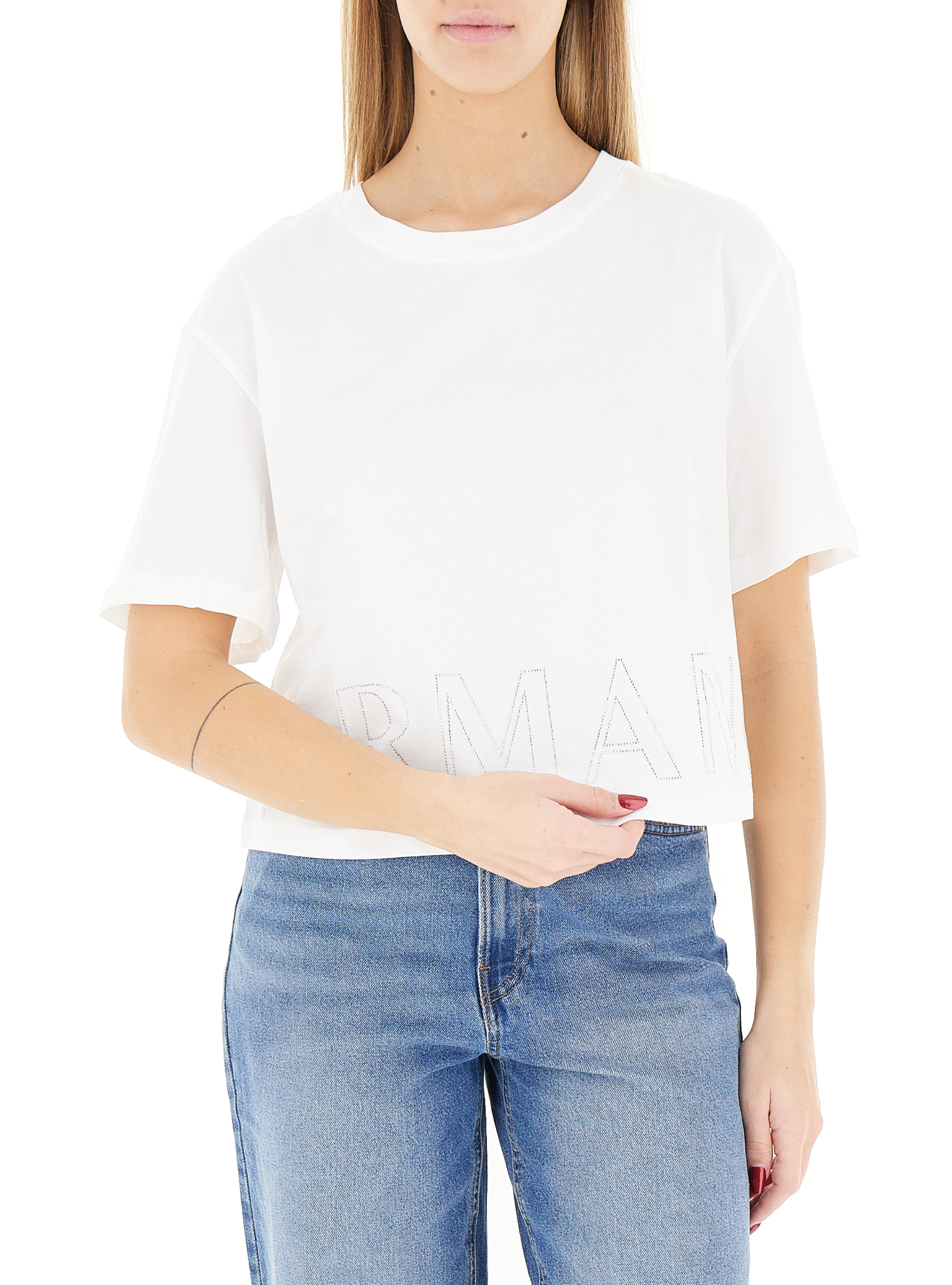 T-shirt girocollo BIANCO