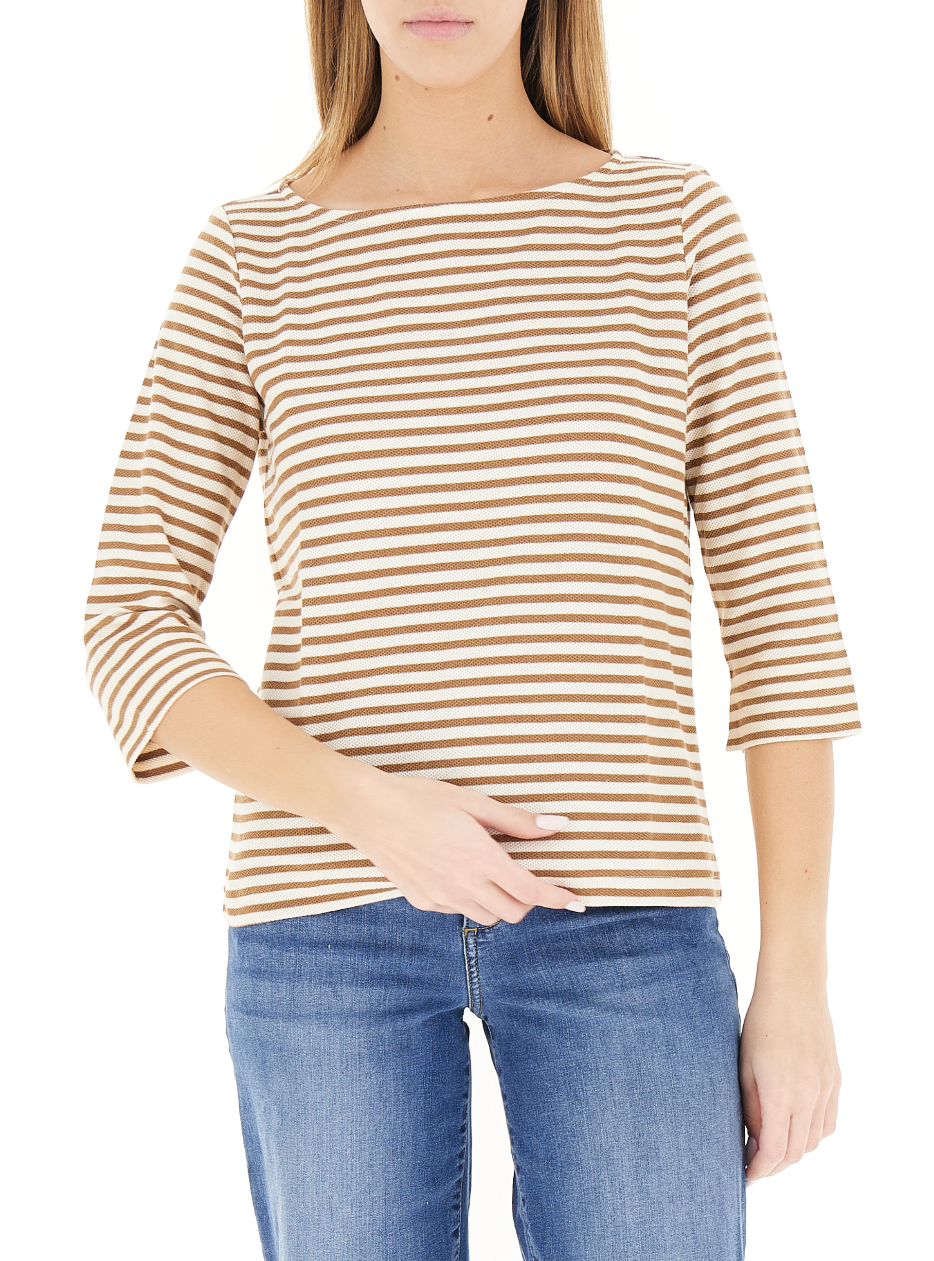 PENNYBLACK Maglia a righe CAMMELLO