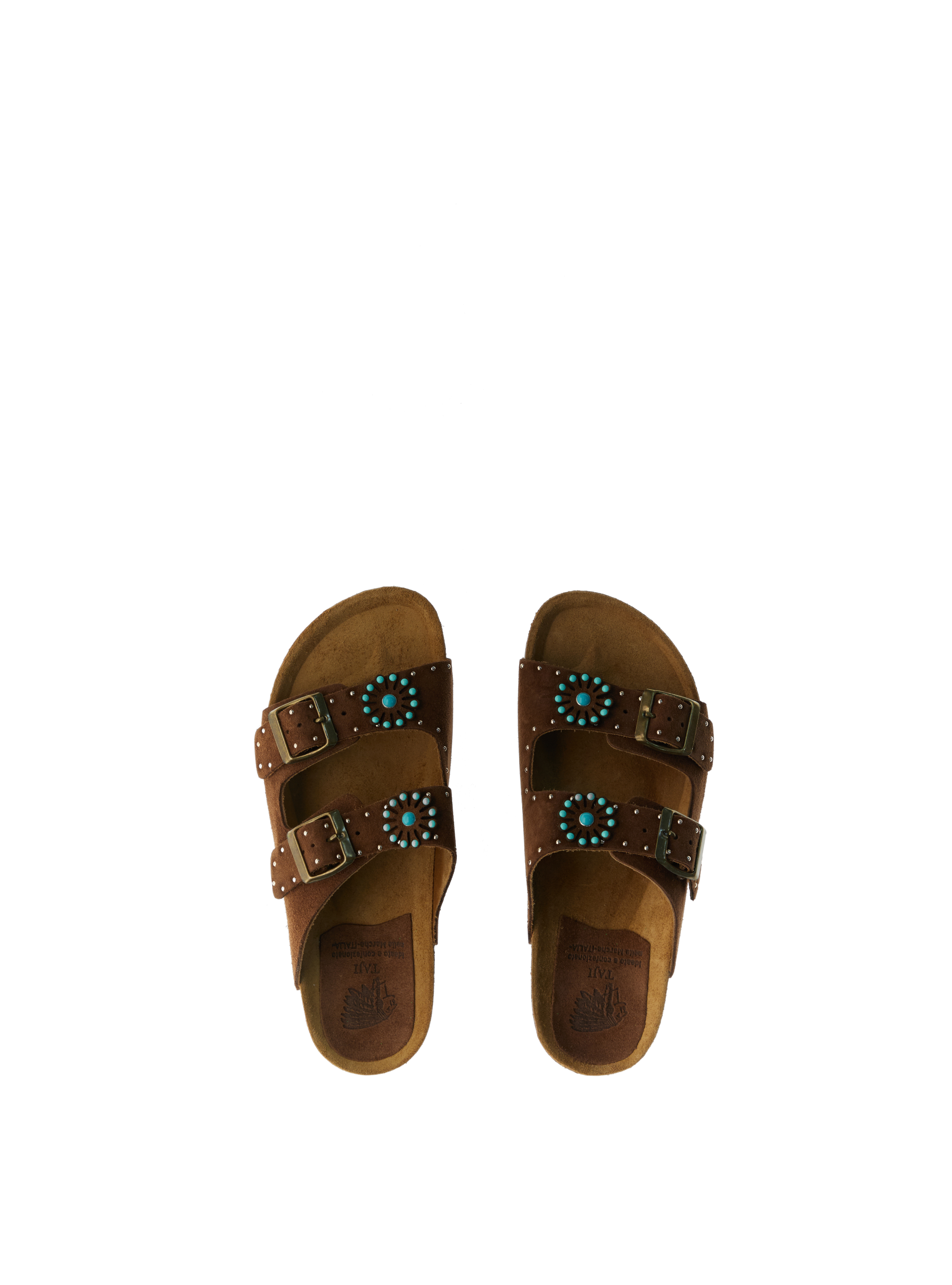 TAJI Ciabatte Buckle MARRONE