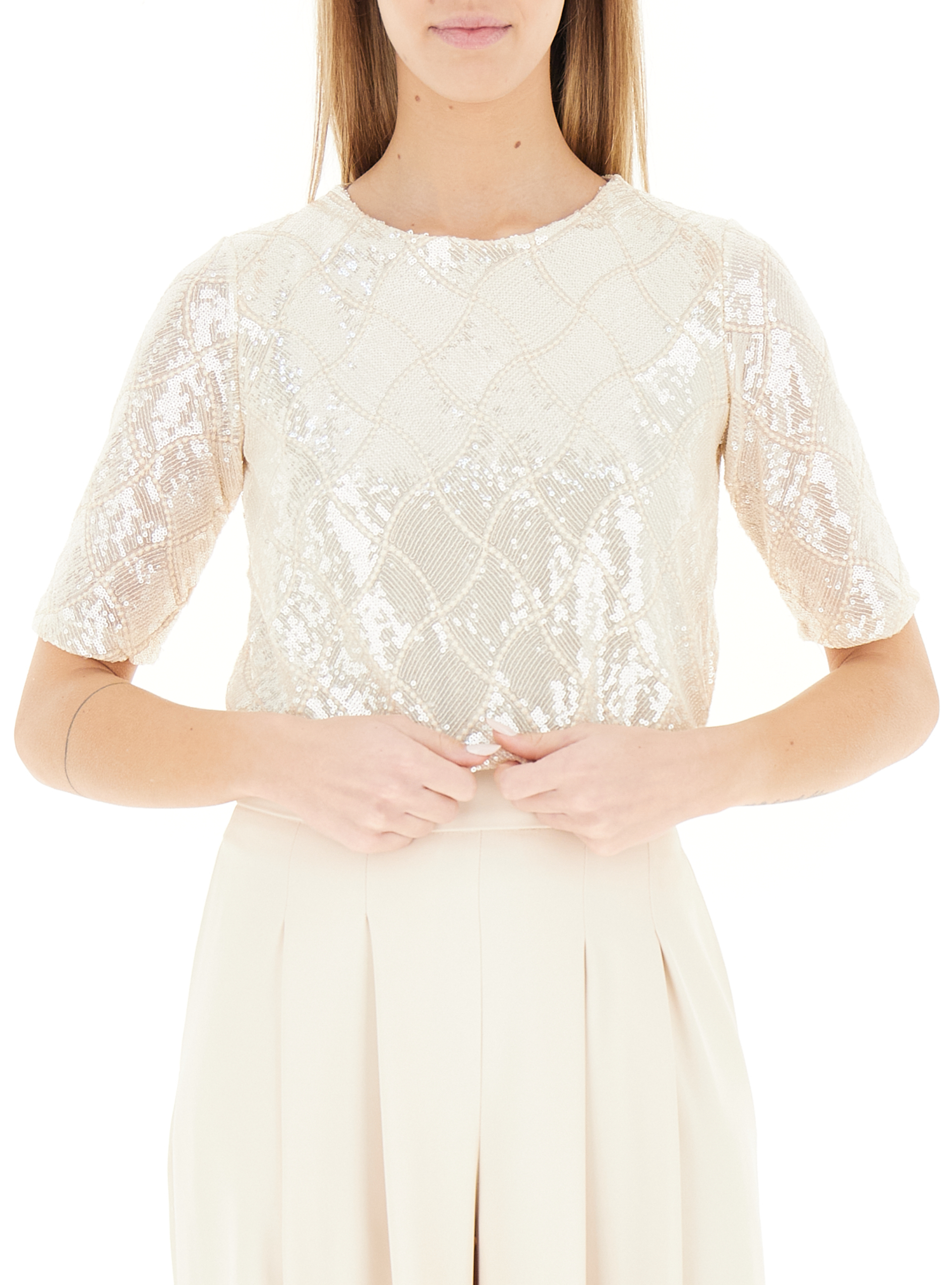 Blusa con paillettes PANNA