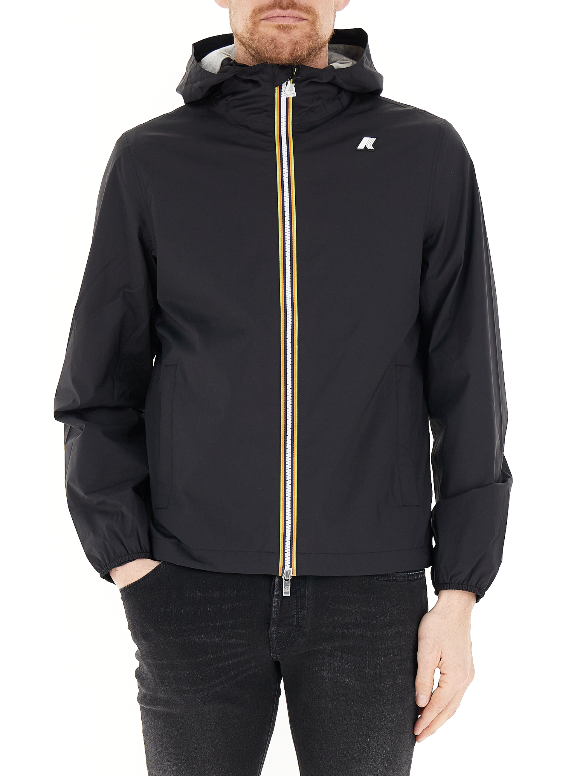 K-way Giubbino con cappuccio NERO