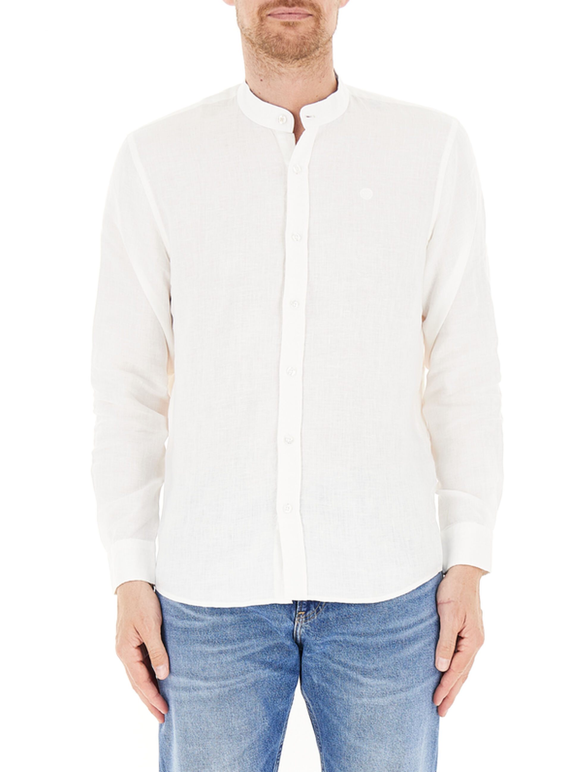 North Sails Camicia in lino PANNA