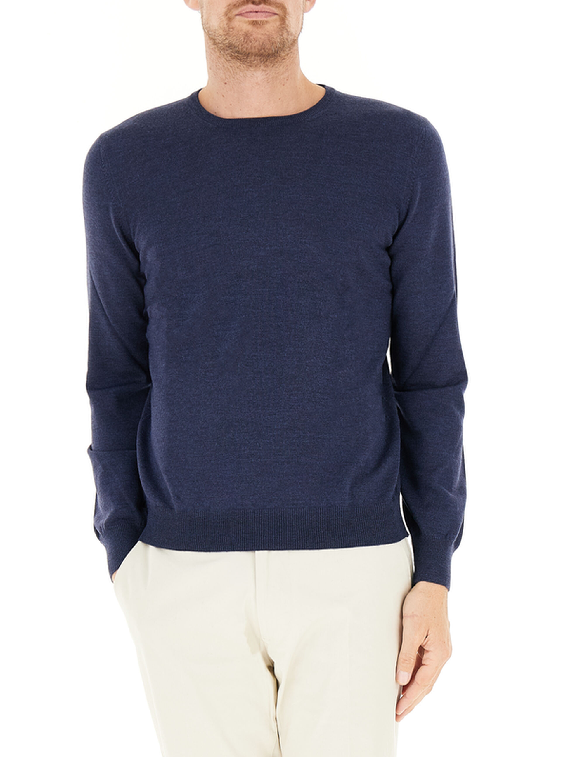 GRAN SASSO Maglia in lana BLU NAVY