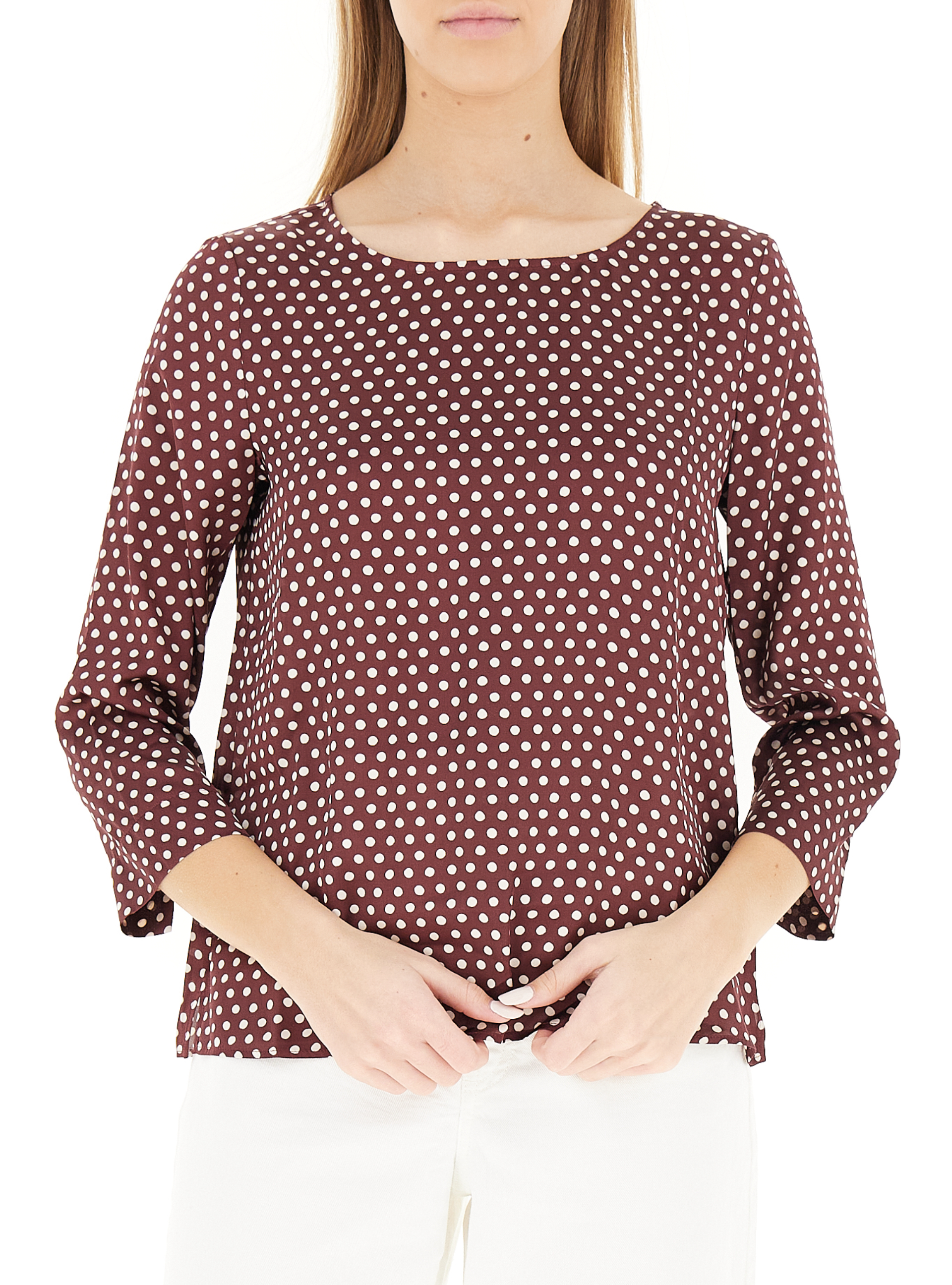 Blusa maniche 3/4 BORDEAUX