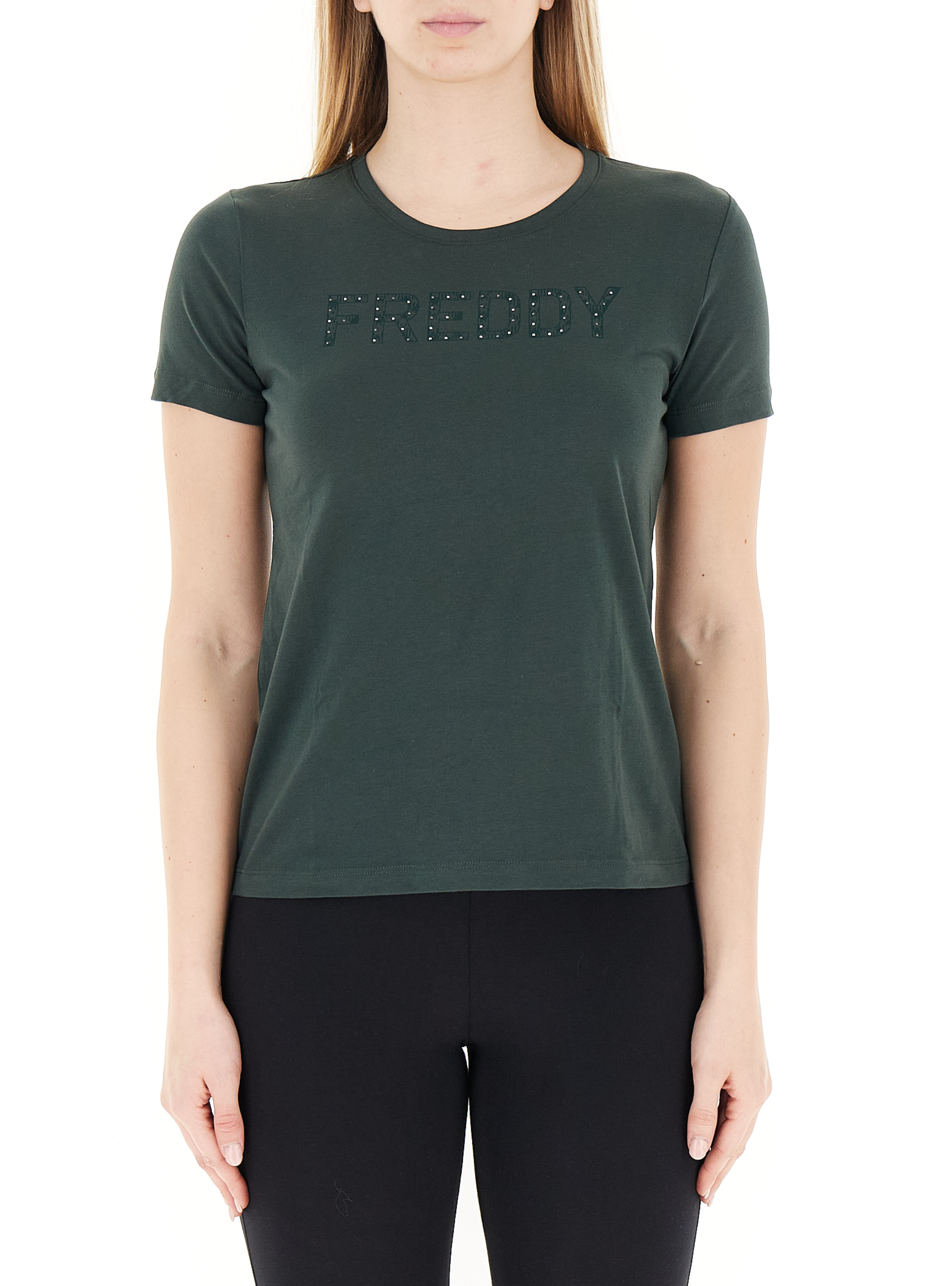 T-shirt girocollo VERDE SCURO M