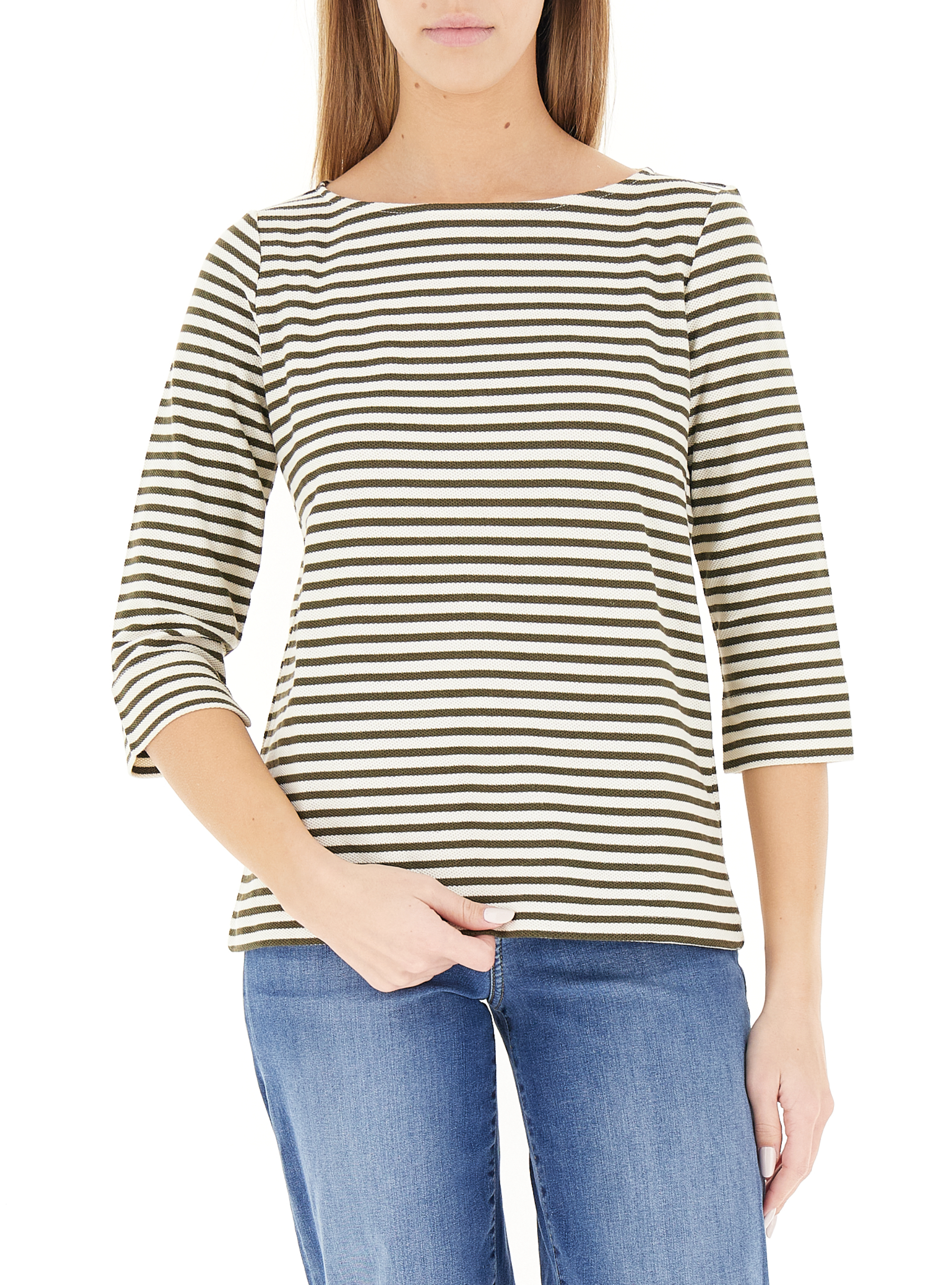 Maglia a righe VERDE MILITARE L