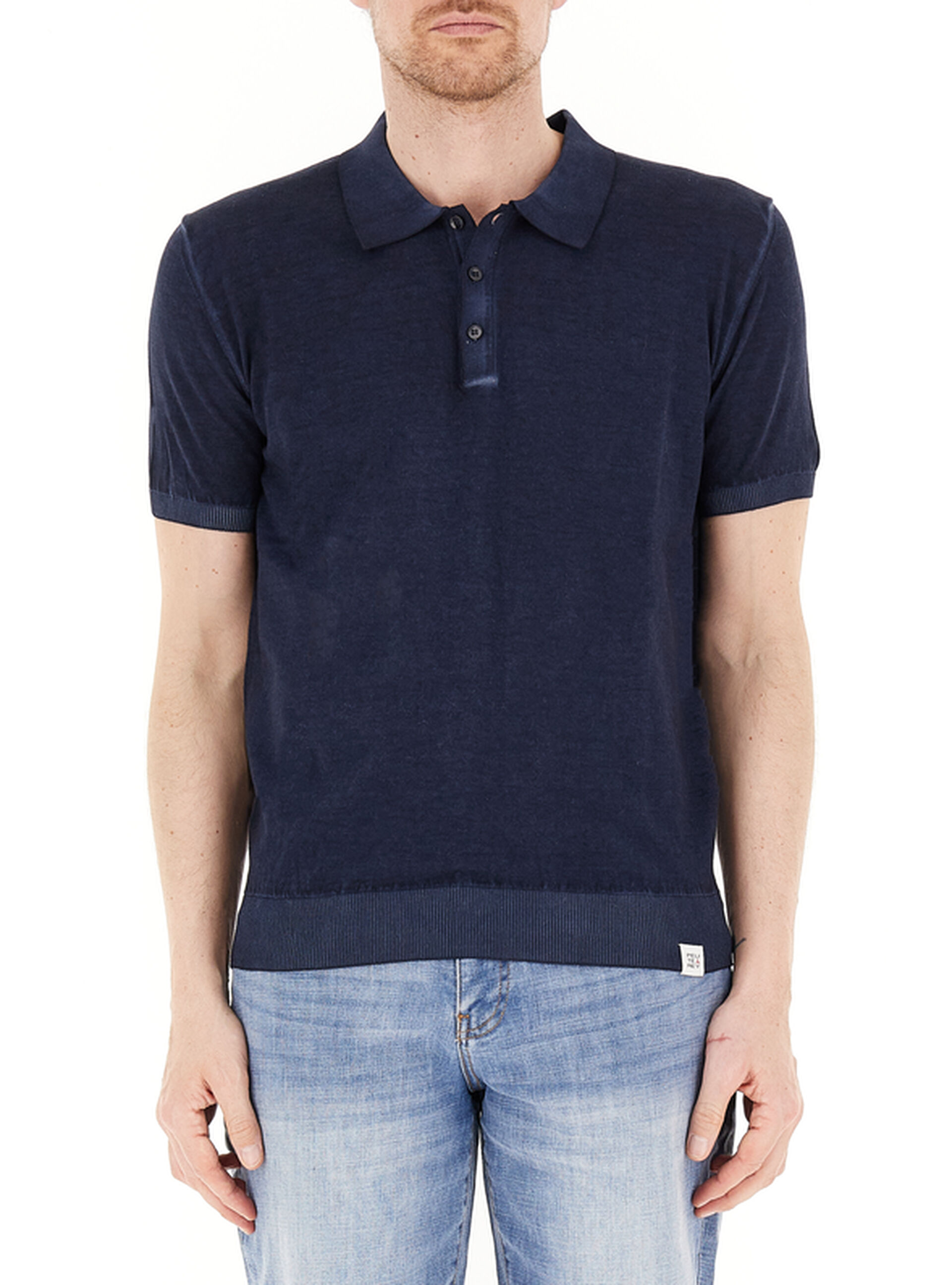Polo in cotone BLU SCURO XL