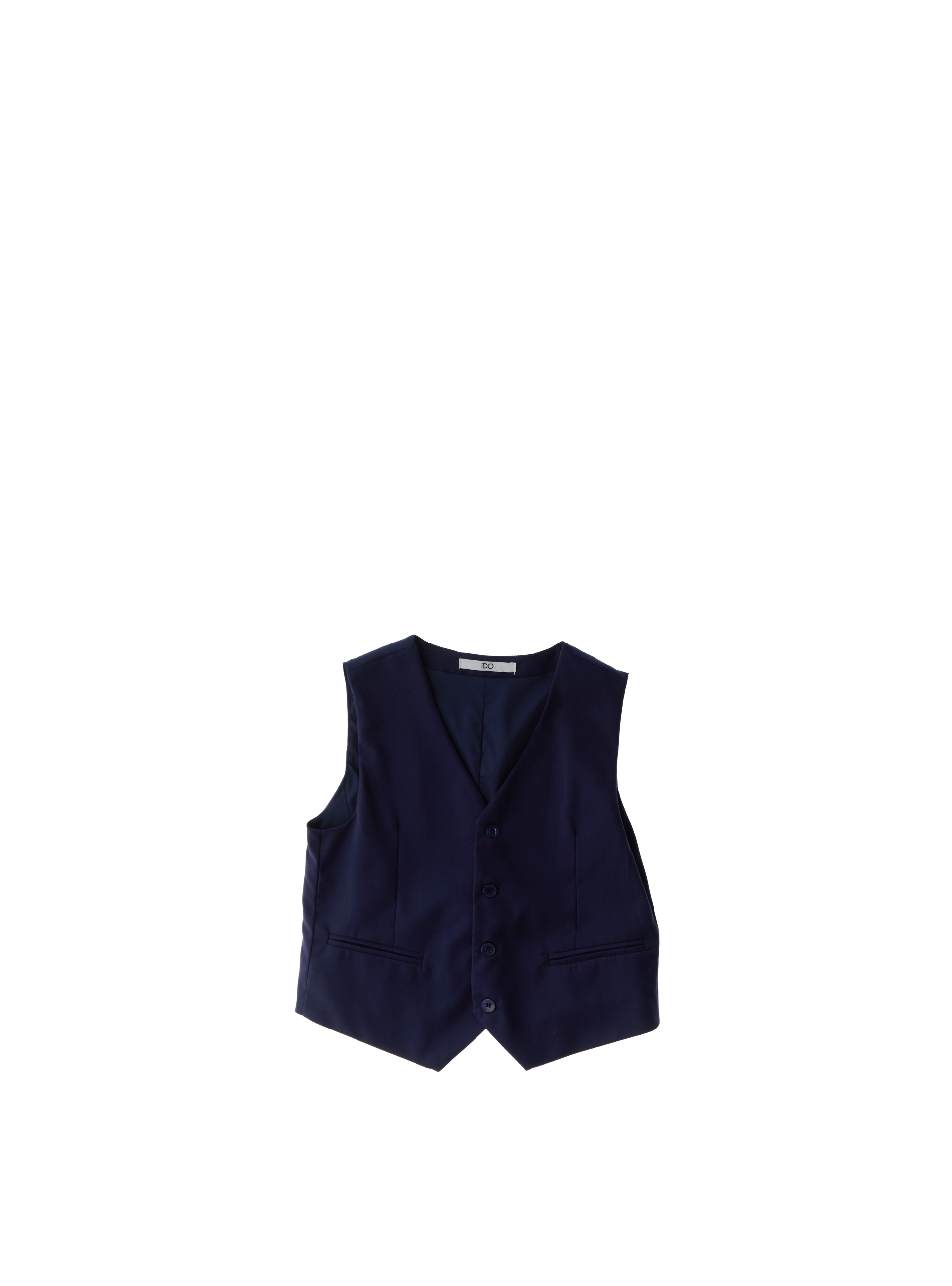 IDO Gilet misto viscosa BLU NAVY L