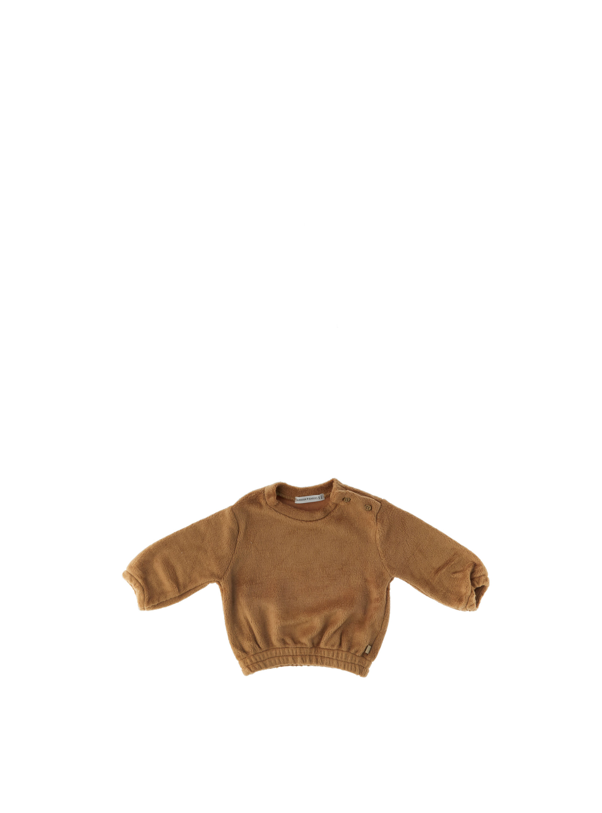 Felpa effetto peluche MARRONE CHIARO 12-18M