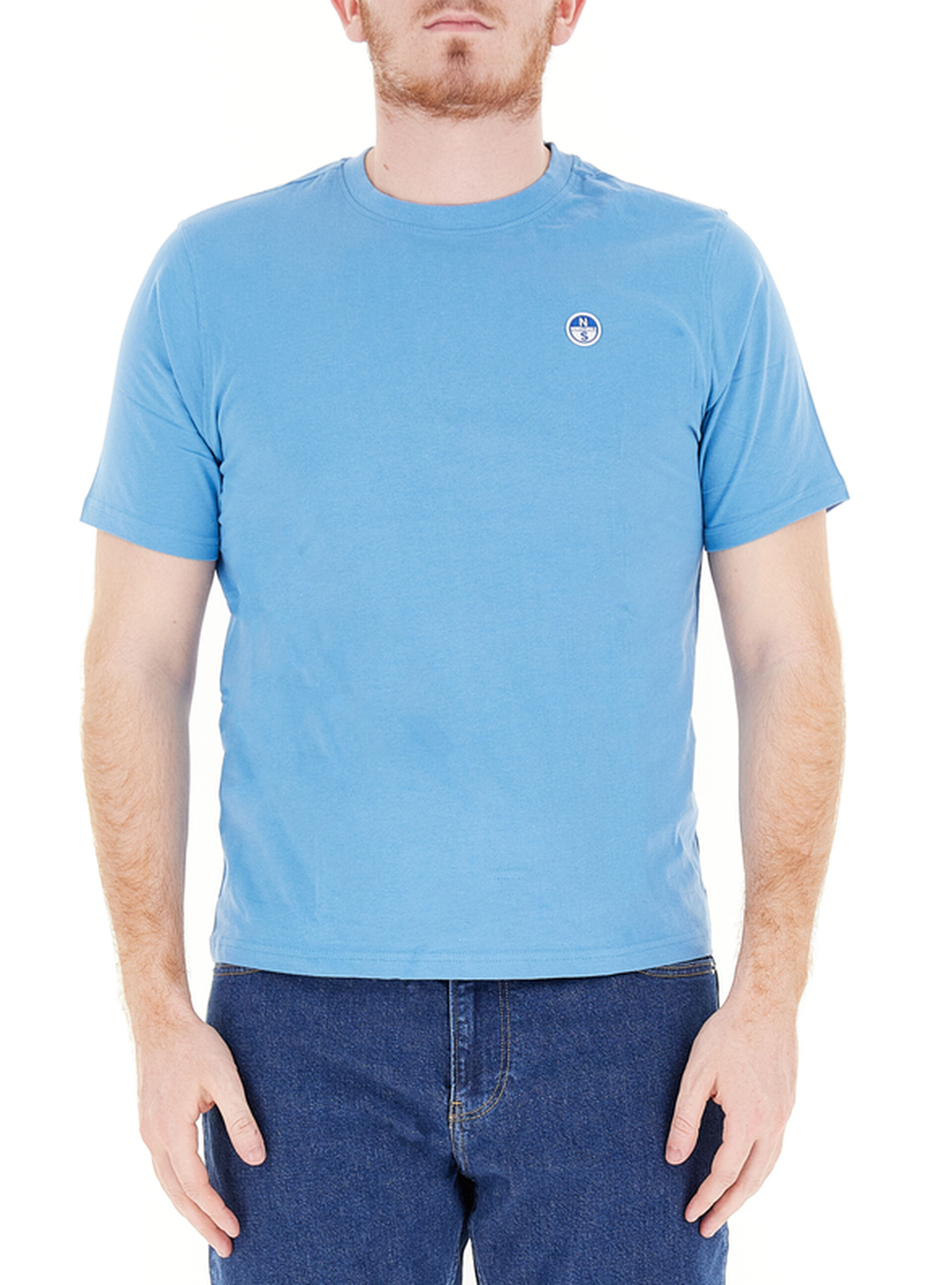 T-shirt in cotone AZZURRO L