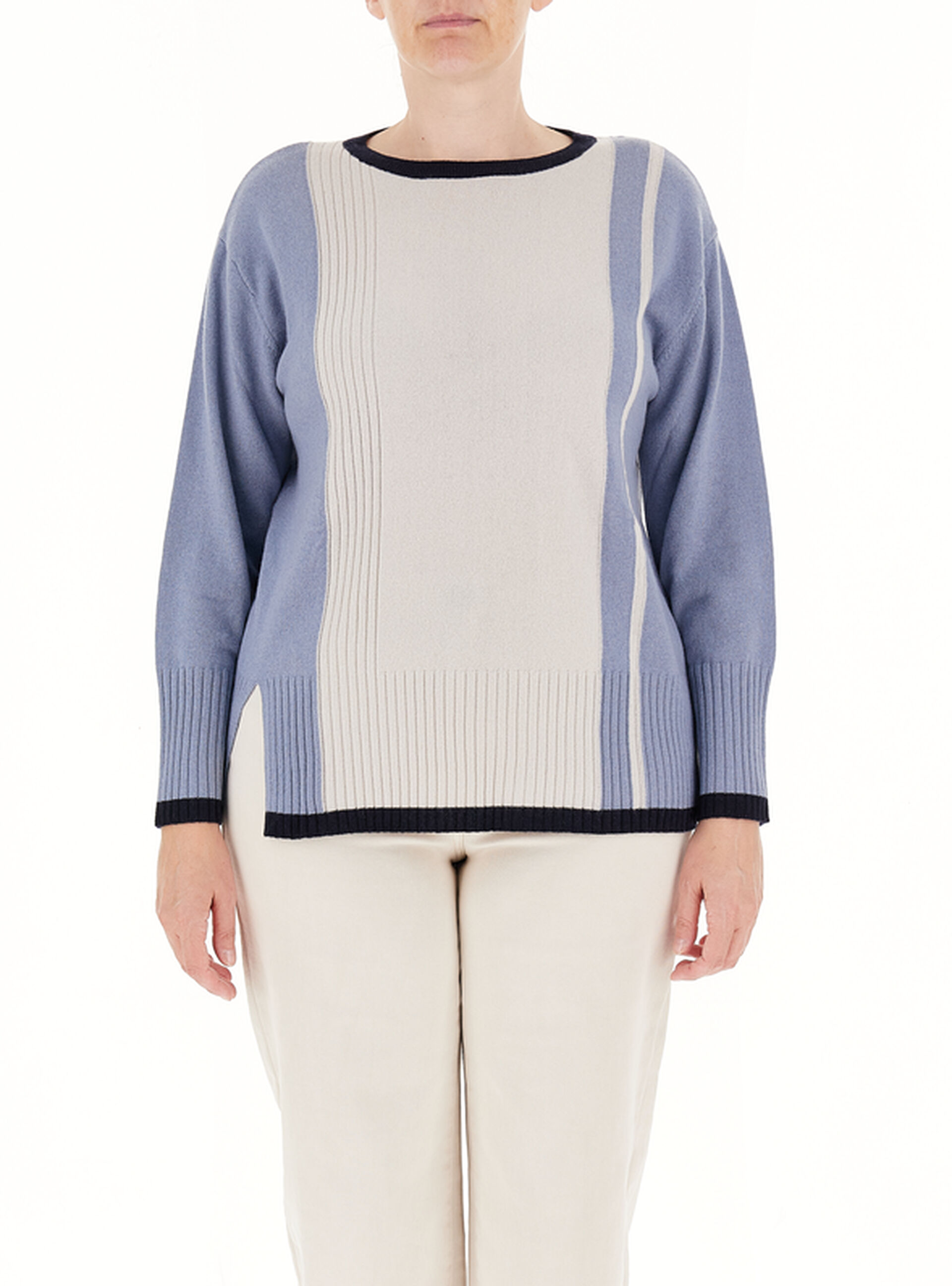 Maglione in lana AZZURRO L