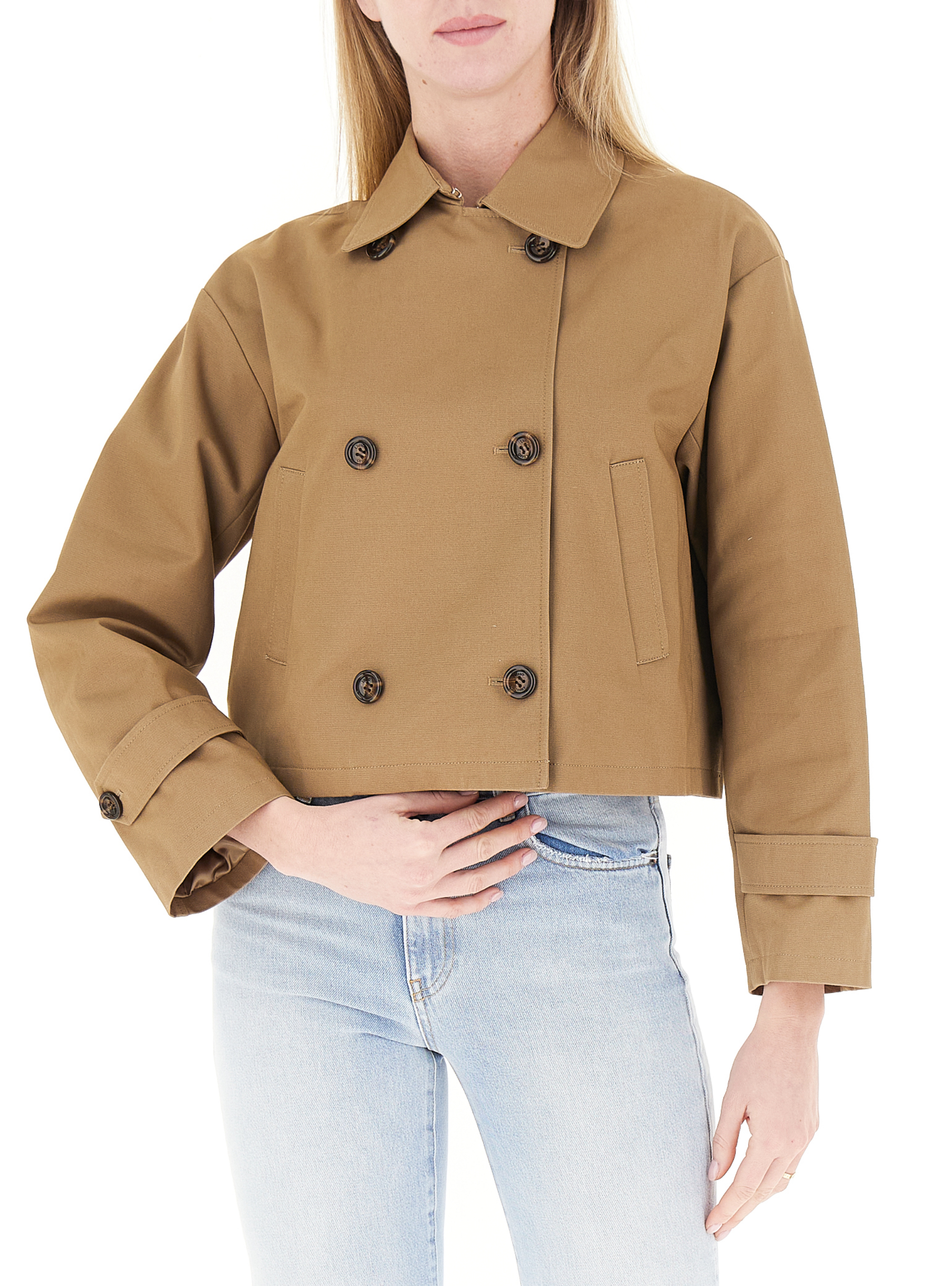Trench in cotone MARRONE CHIARO