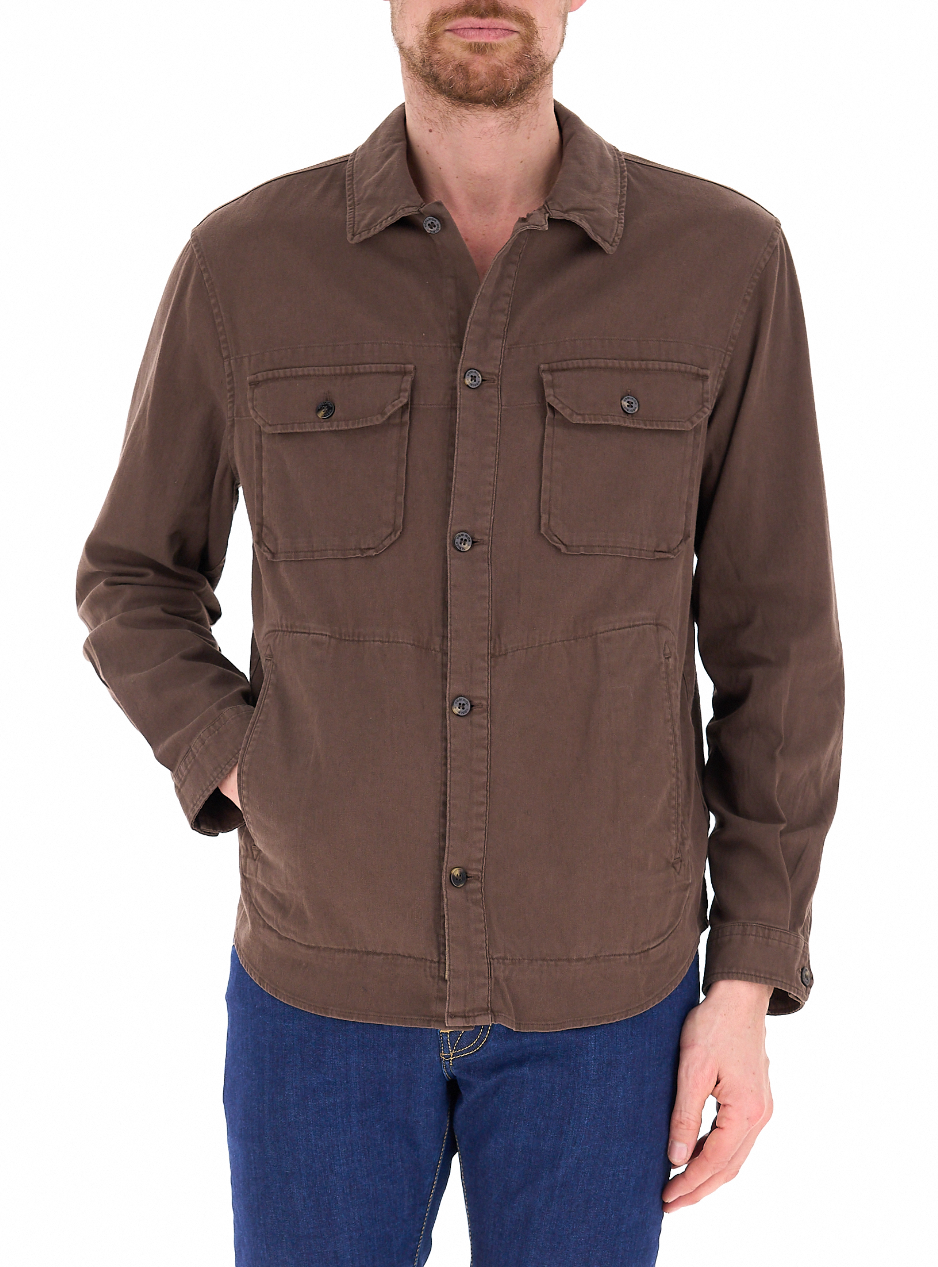 WOOLRICH Giacca overshirt MARRONE