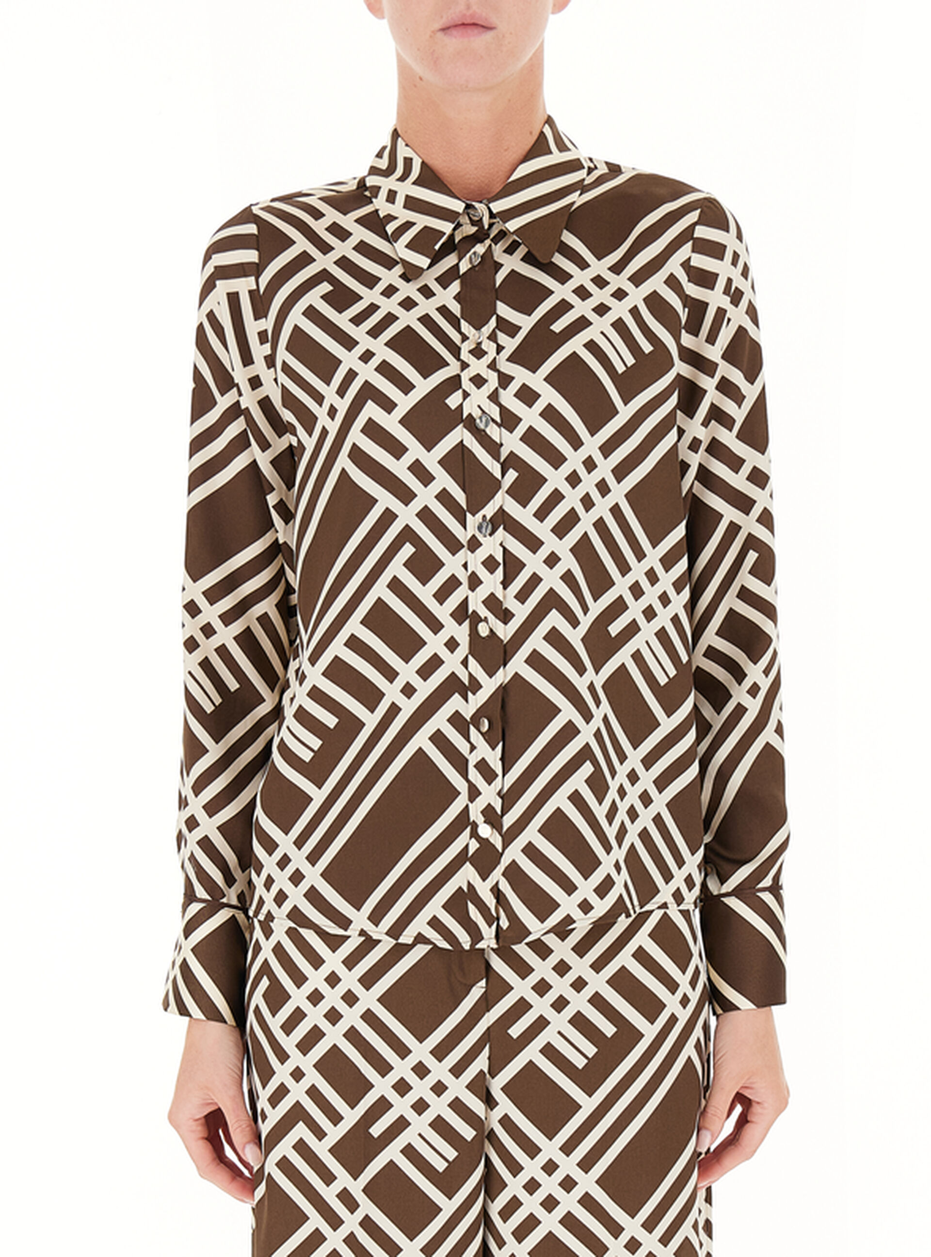 Camicia maniche lunghe MARRONE