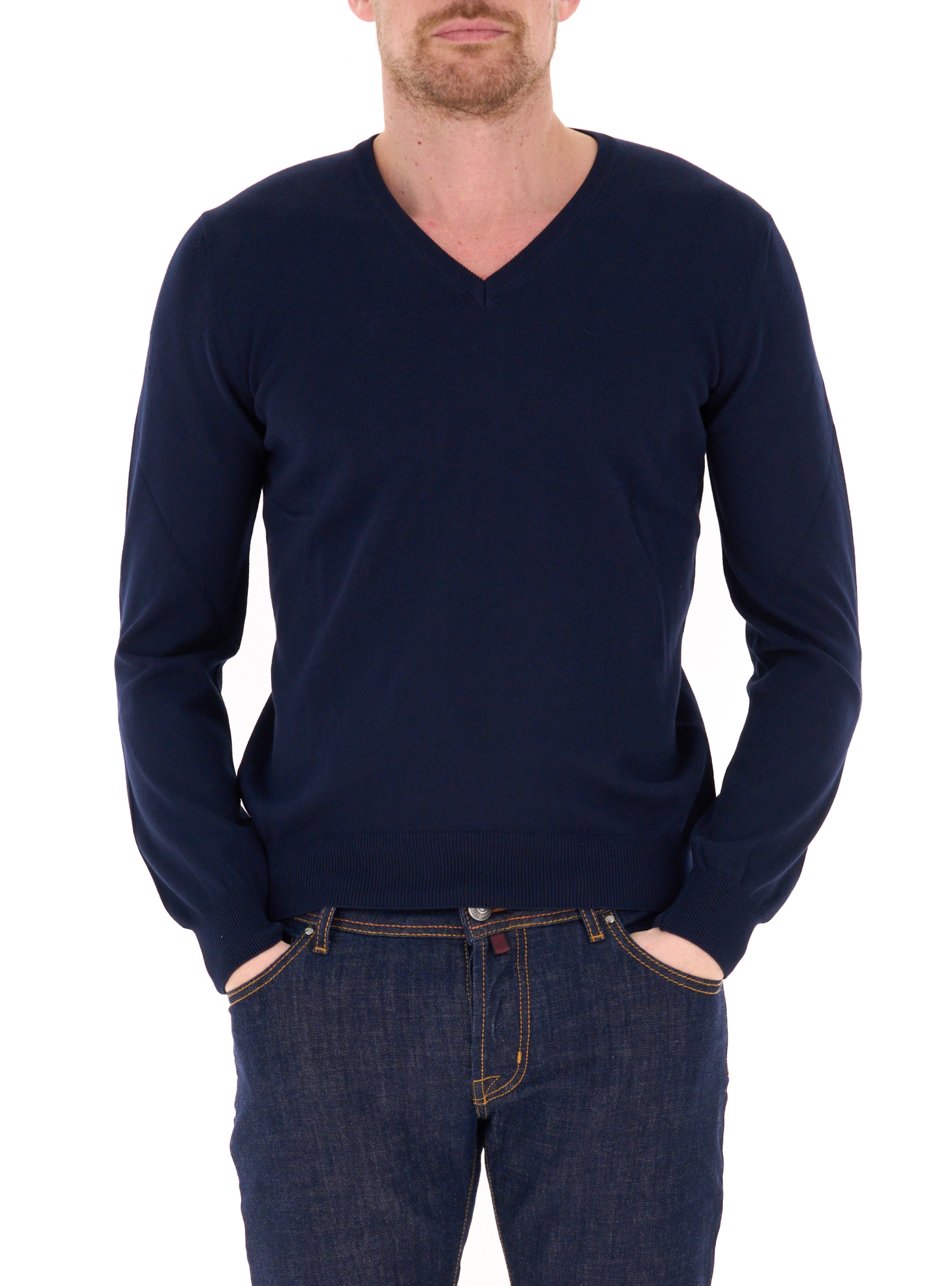 Maglia scollo V BLU NAVY