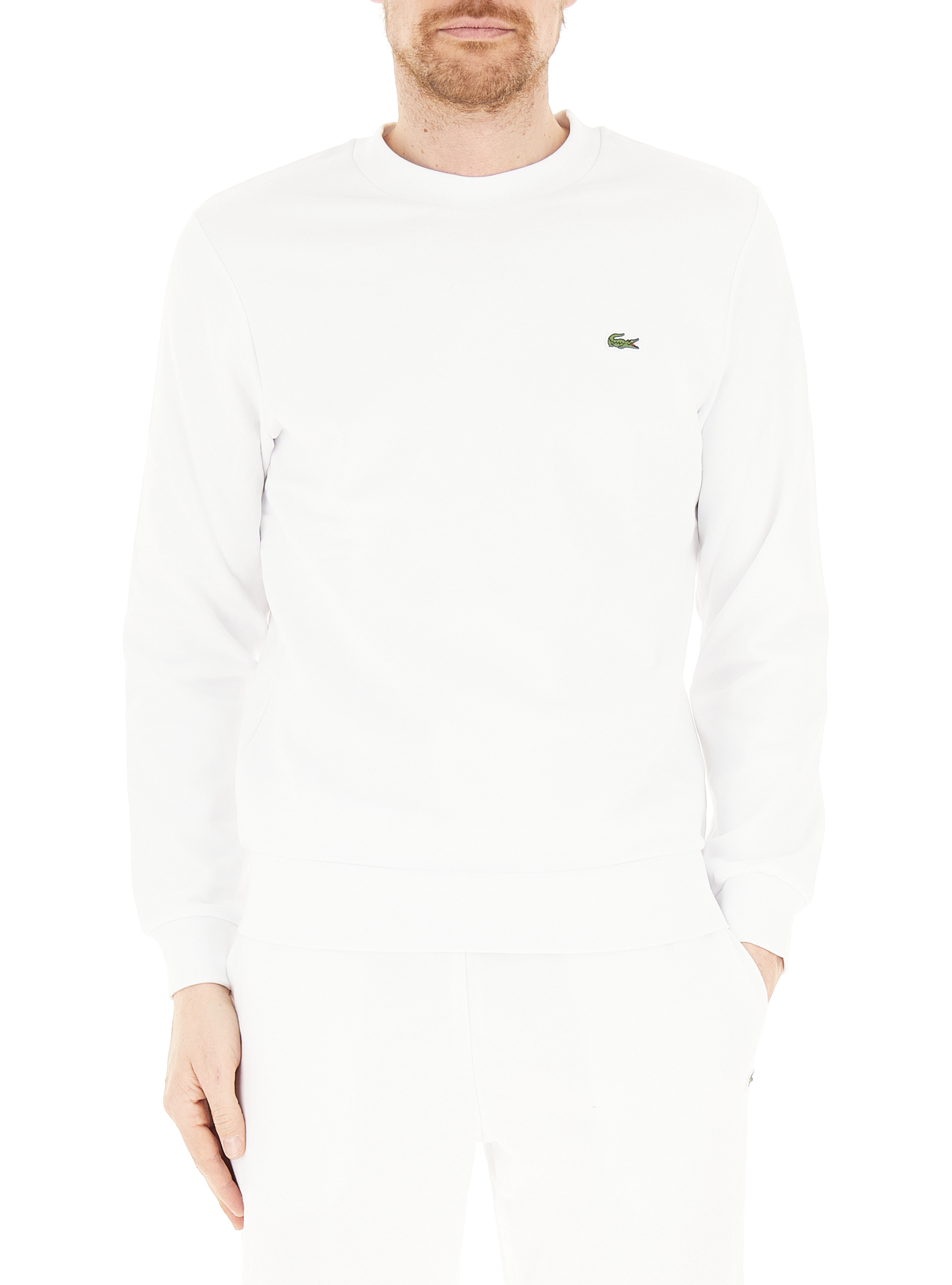 Lacoste Felpa girocollo PANNA