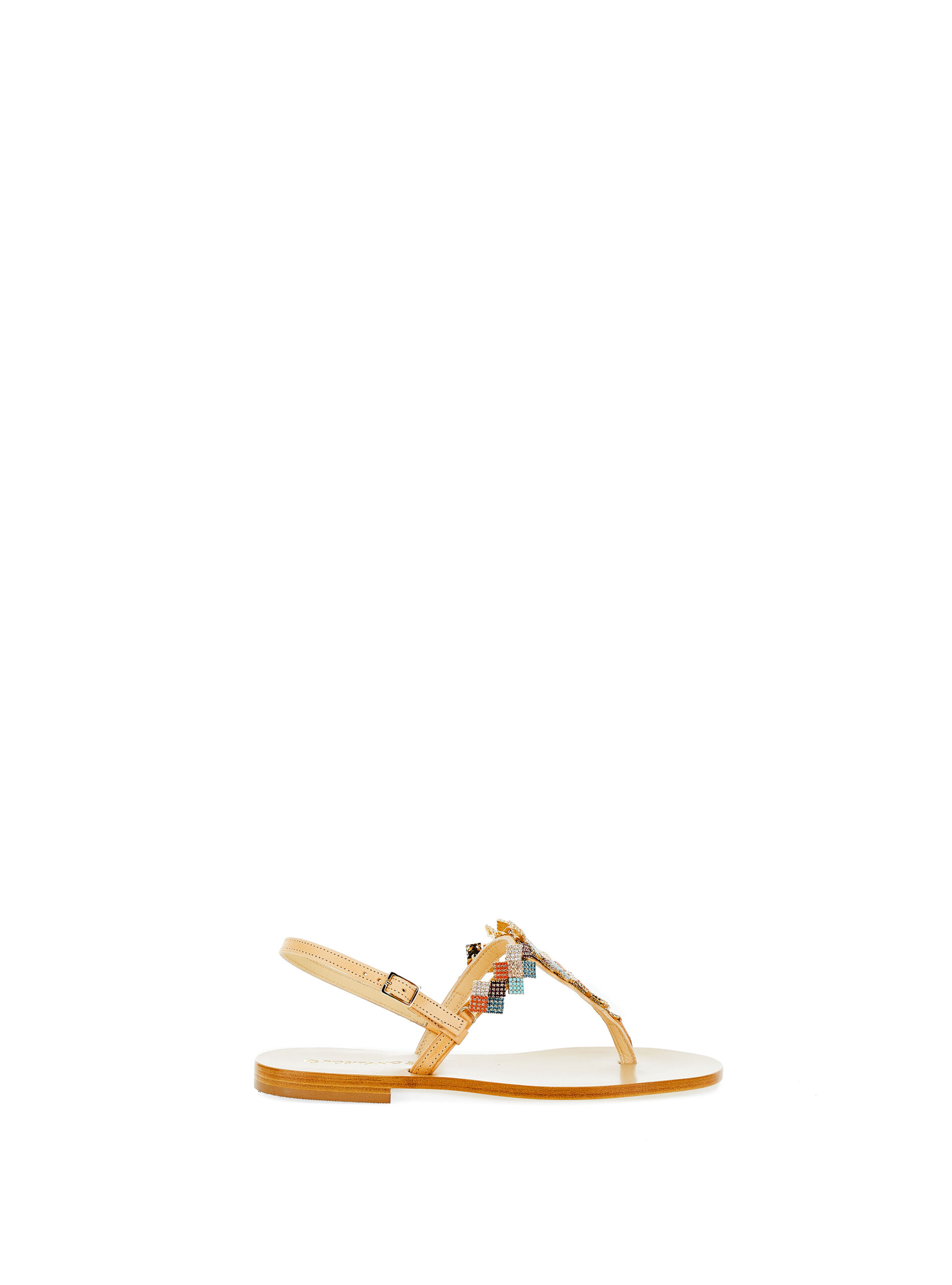 Sandali con strass BEIGE 36