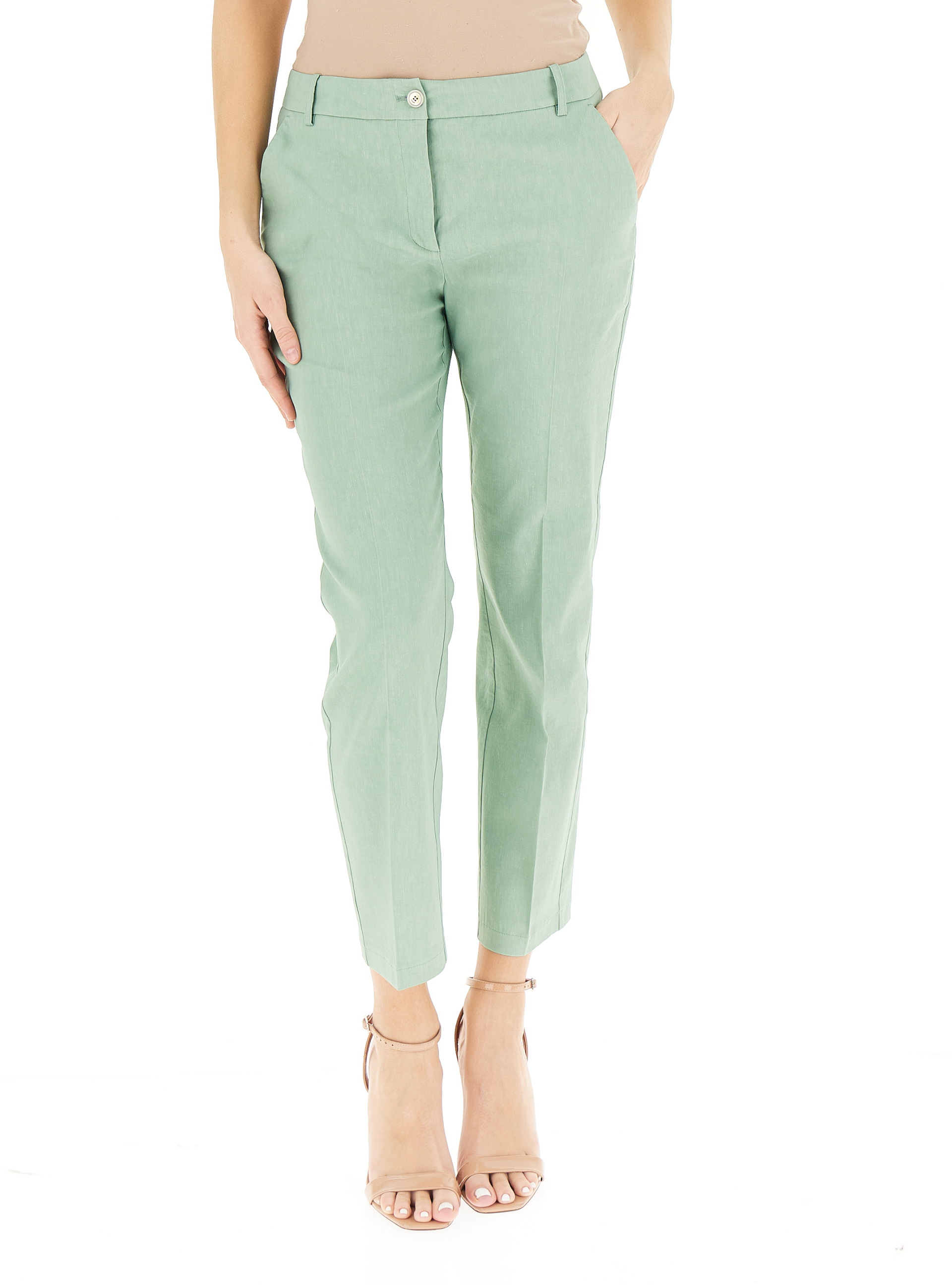 Pantalone a sigaretta VERDE CHIARO