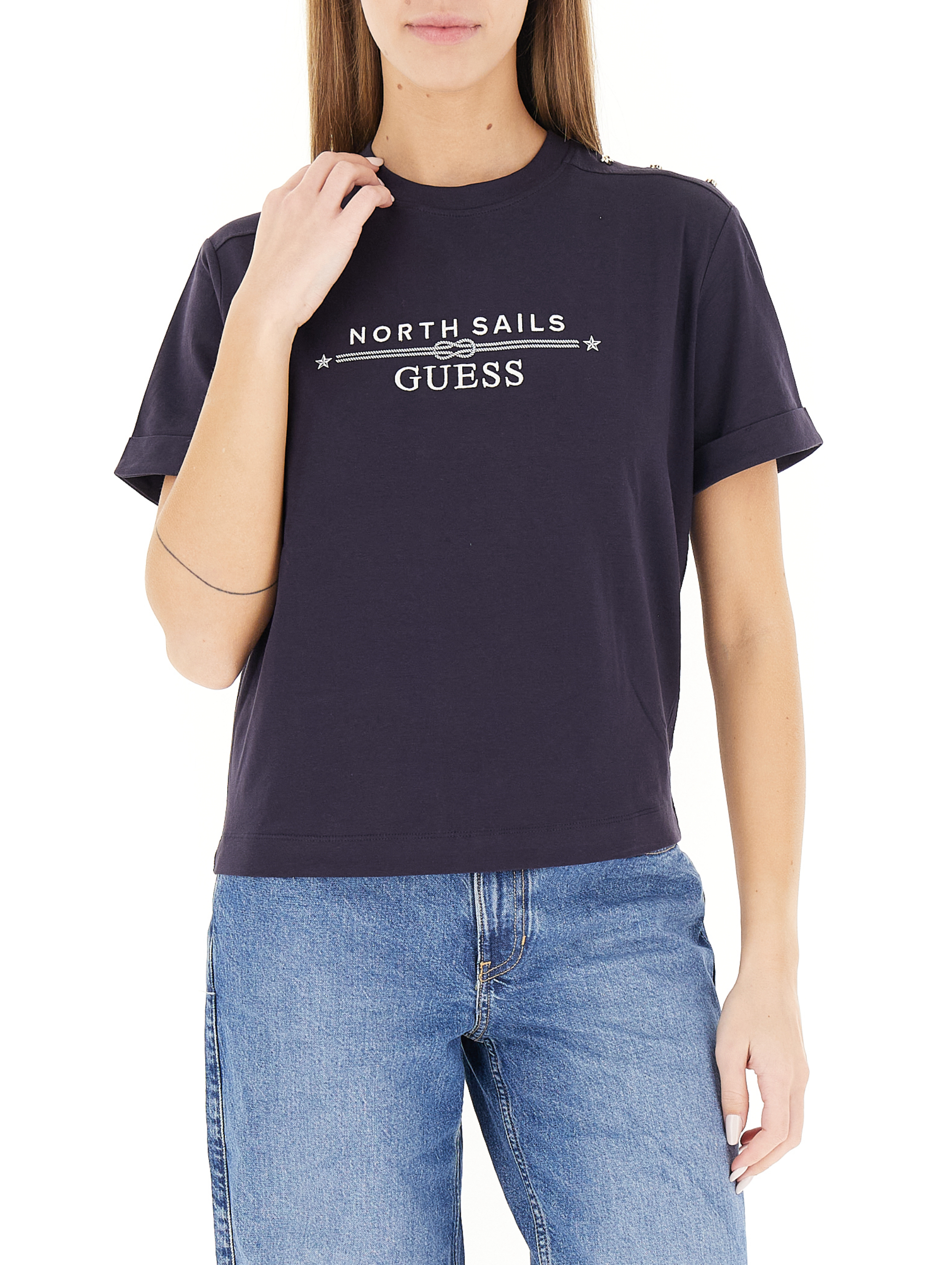T-shirt con logo BLU NAVY M