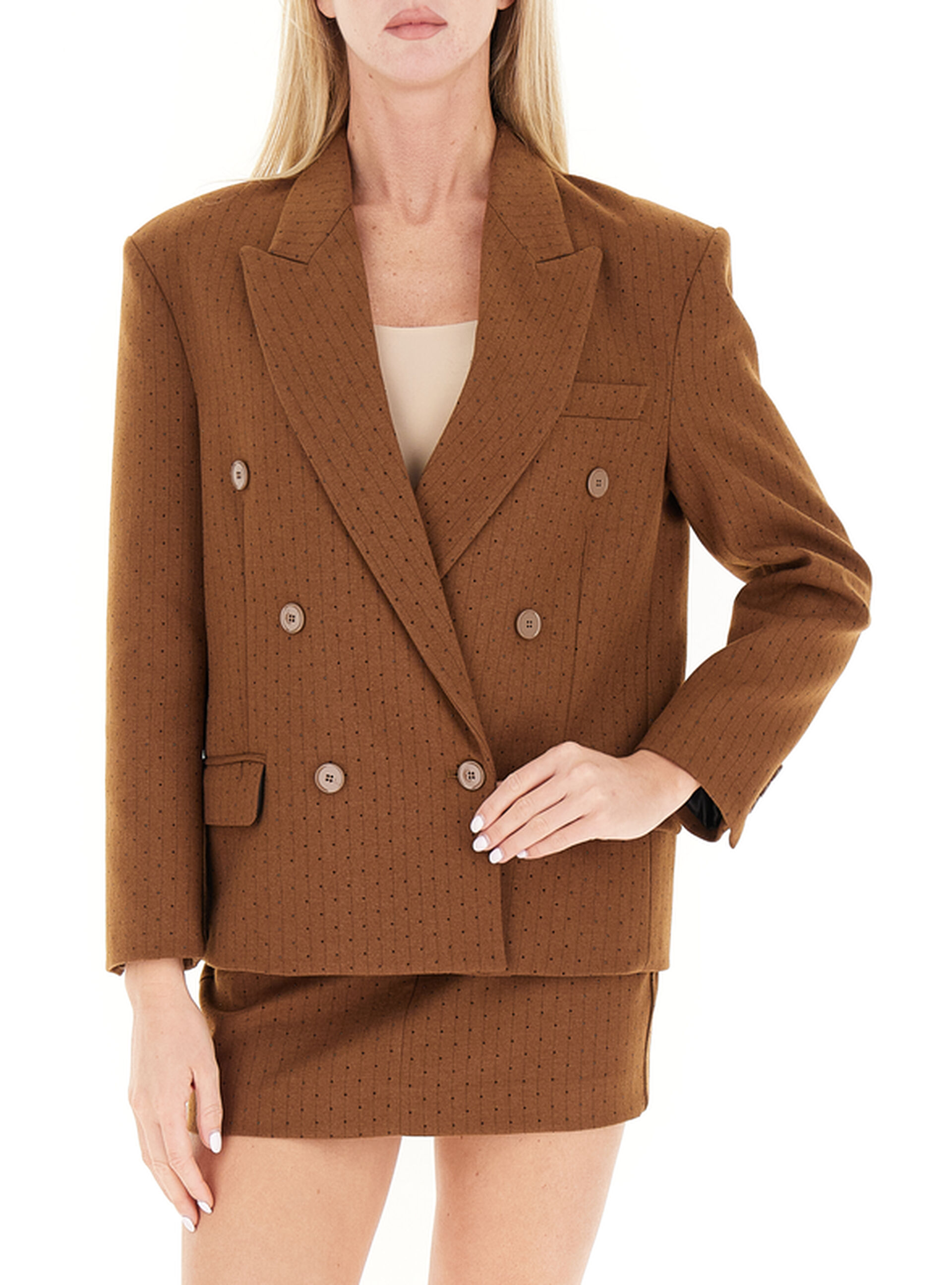 Blazer doppiopetto MARRONE CHIARO