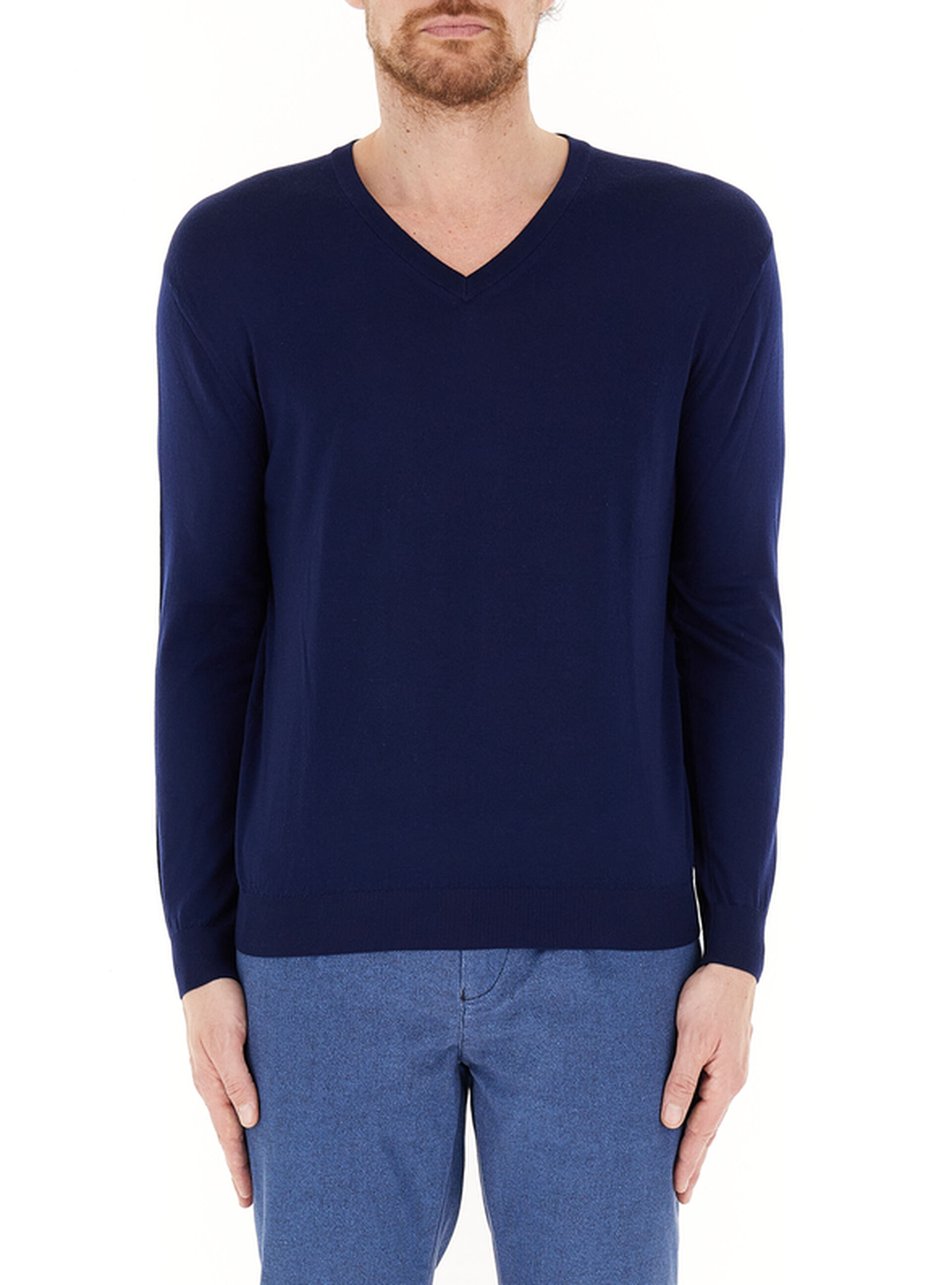 MALO Maglione in lana BLU NAVY 52