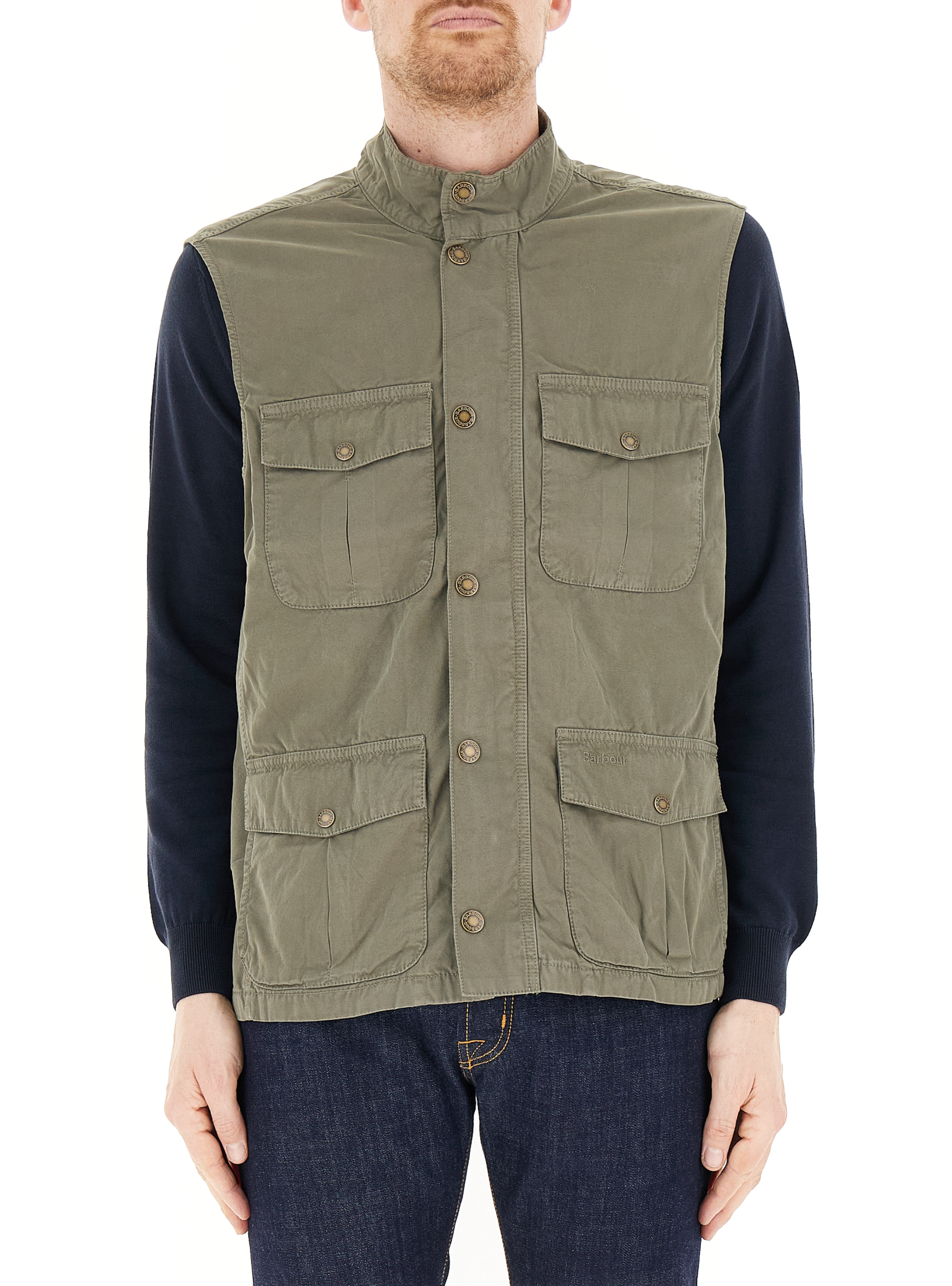 Gilet in cotone VERDE OLIVA