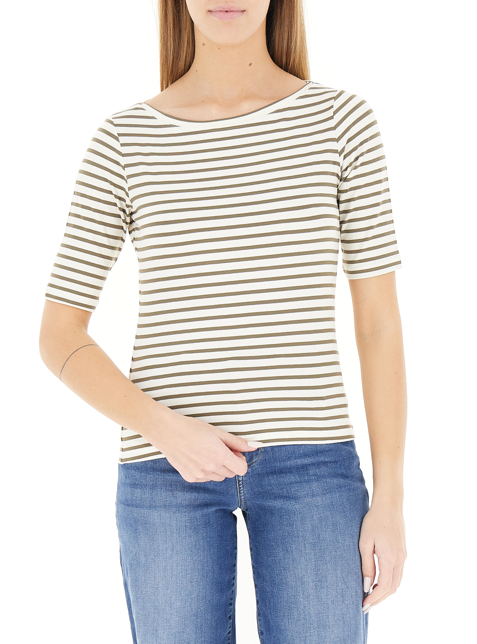 T-shirt in viscosa VERDE OLIVA M