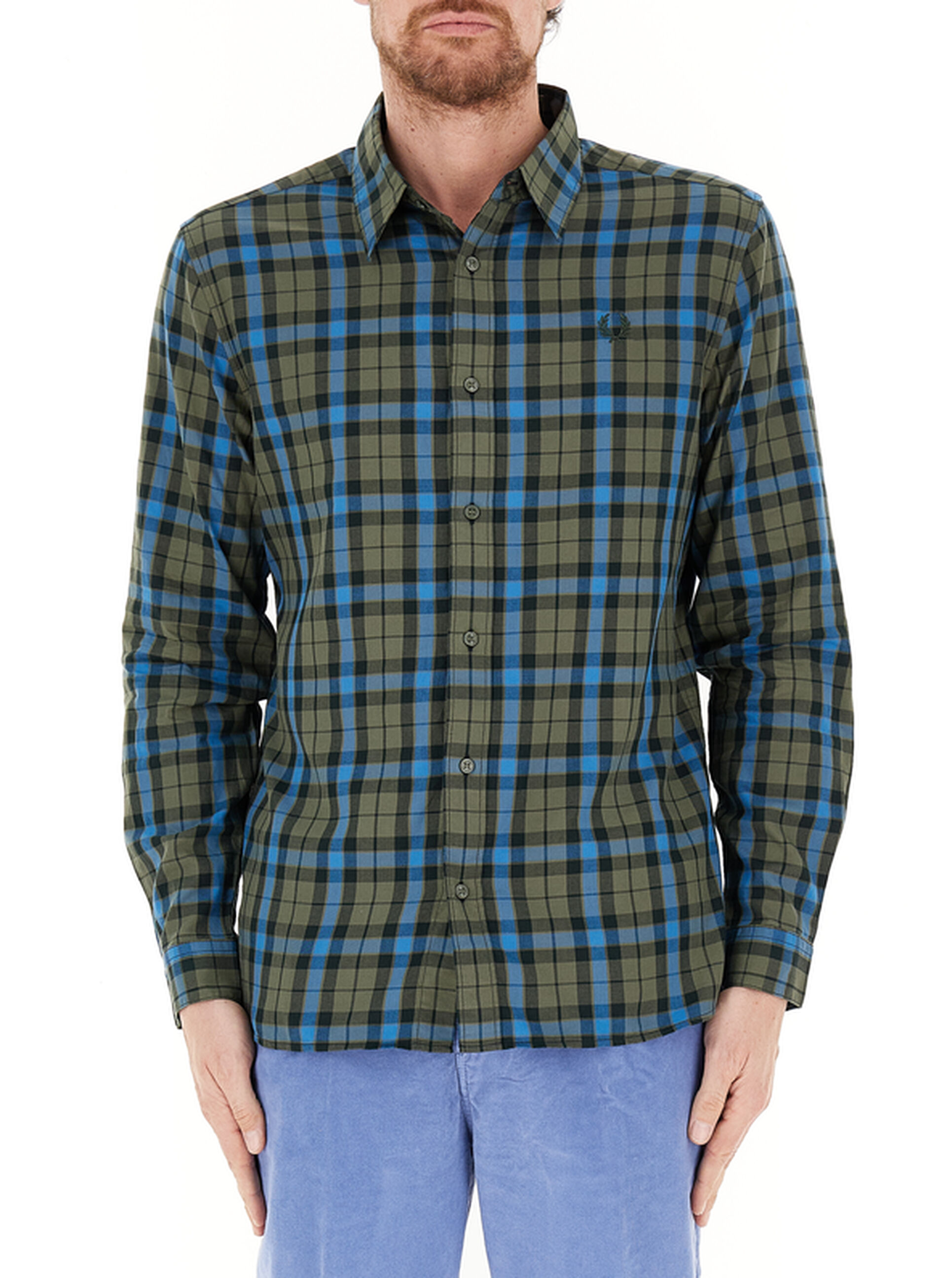 Fred Perry Camicia a quadri VERDE