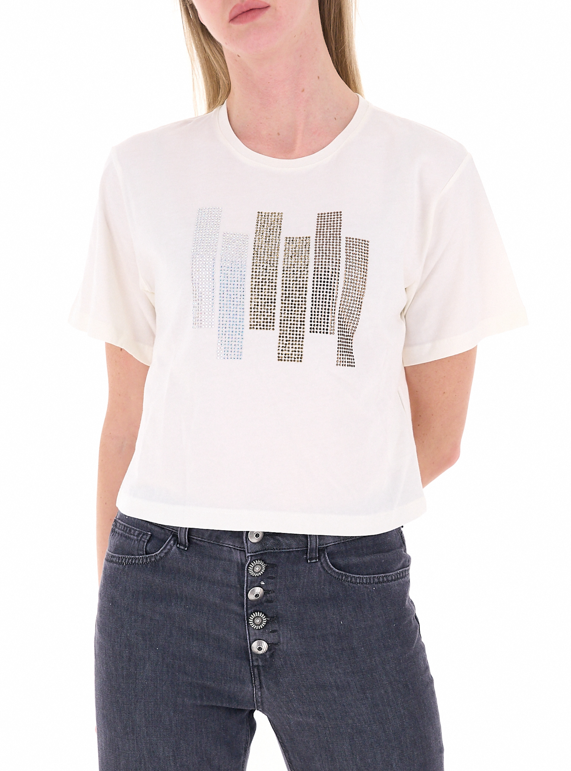 T-shirt girocollo BIANCO S