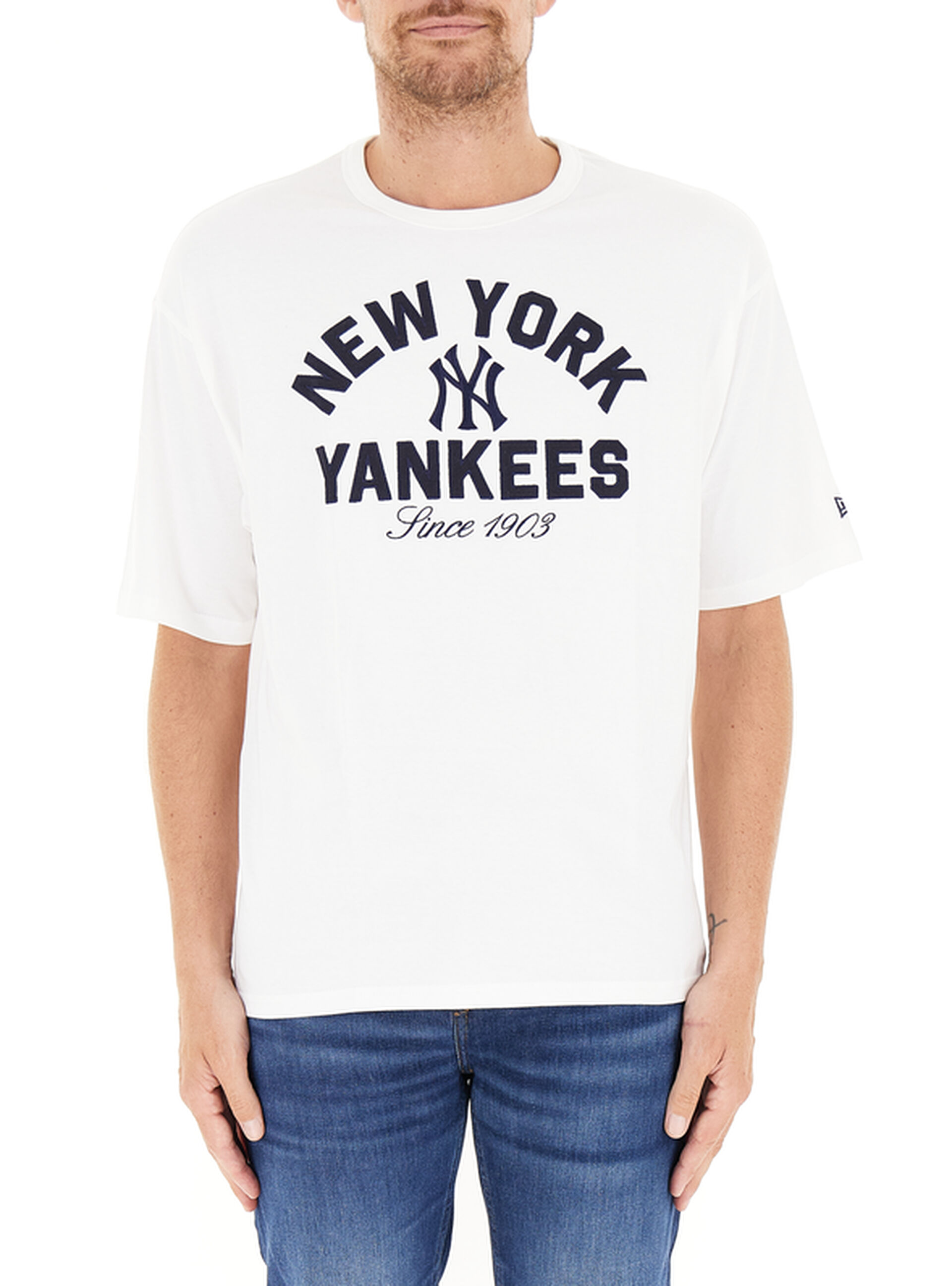 New era T-shirt girocollo BIANCO
