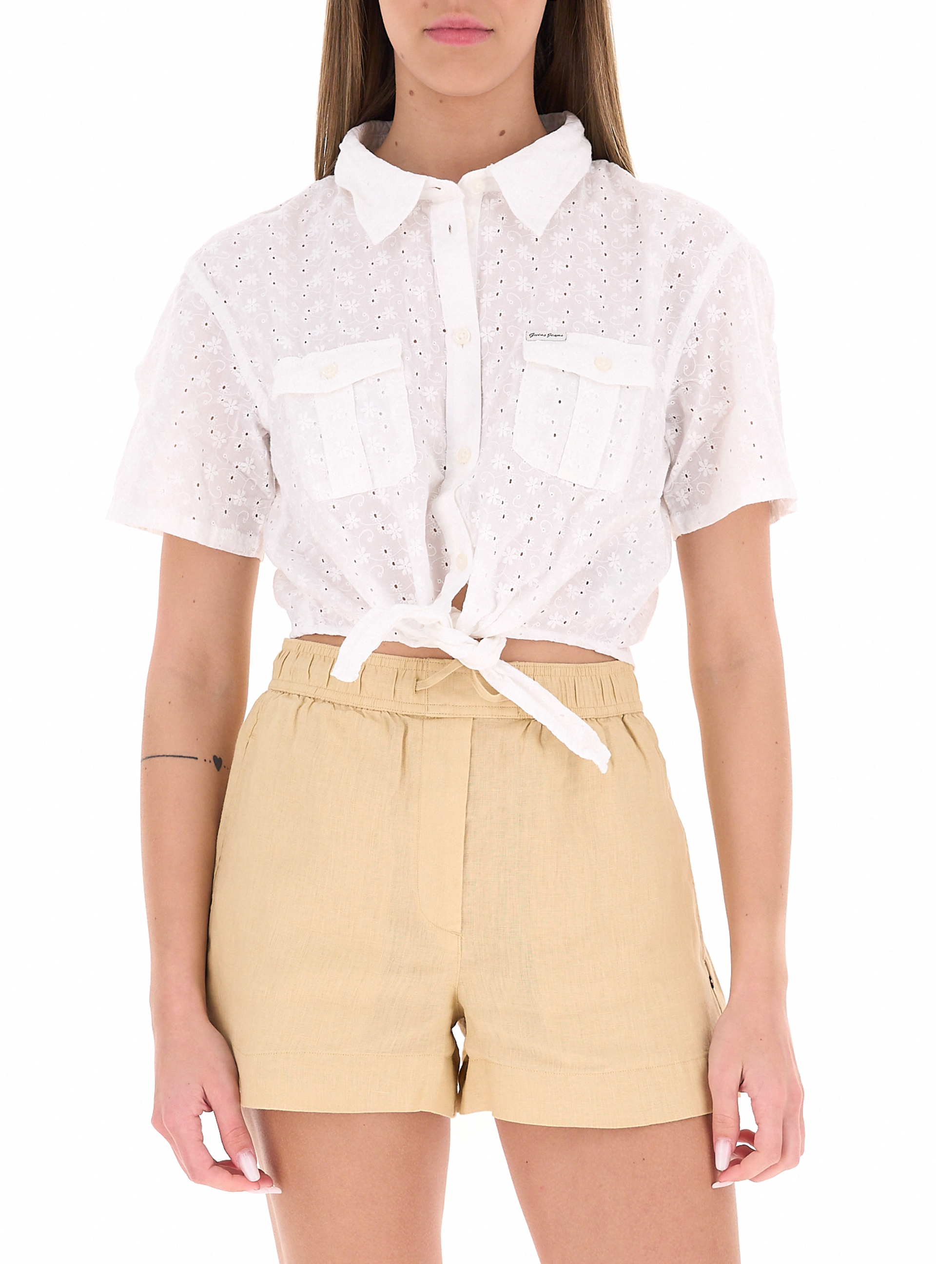 Camicia maniche corte PANNA