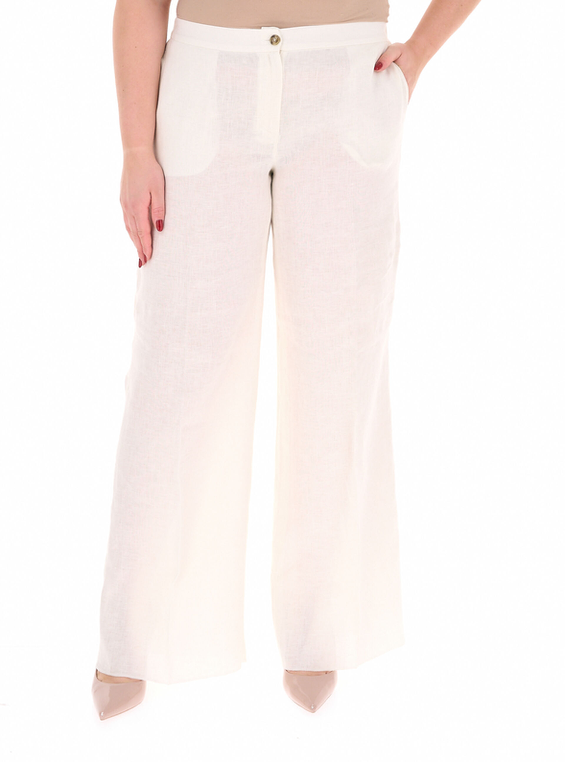 Pantalone in lino PANNA 21