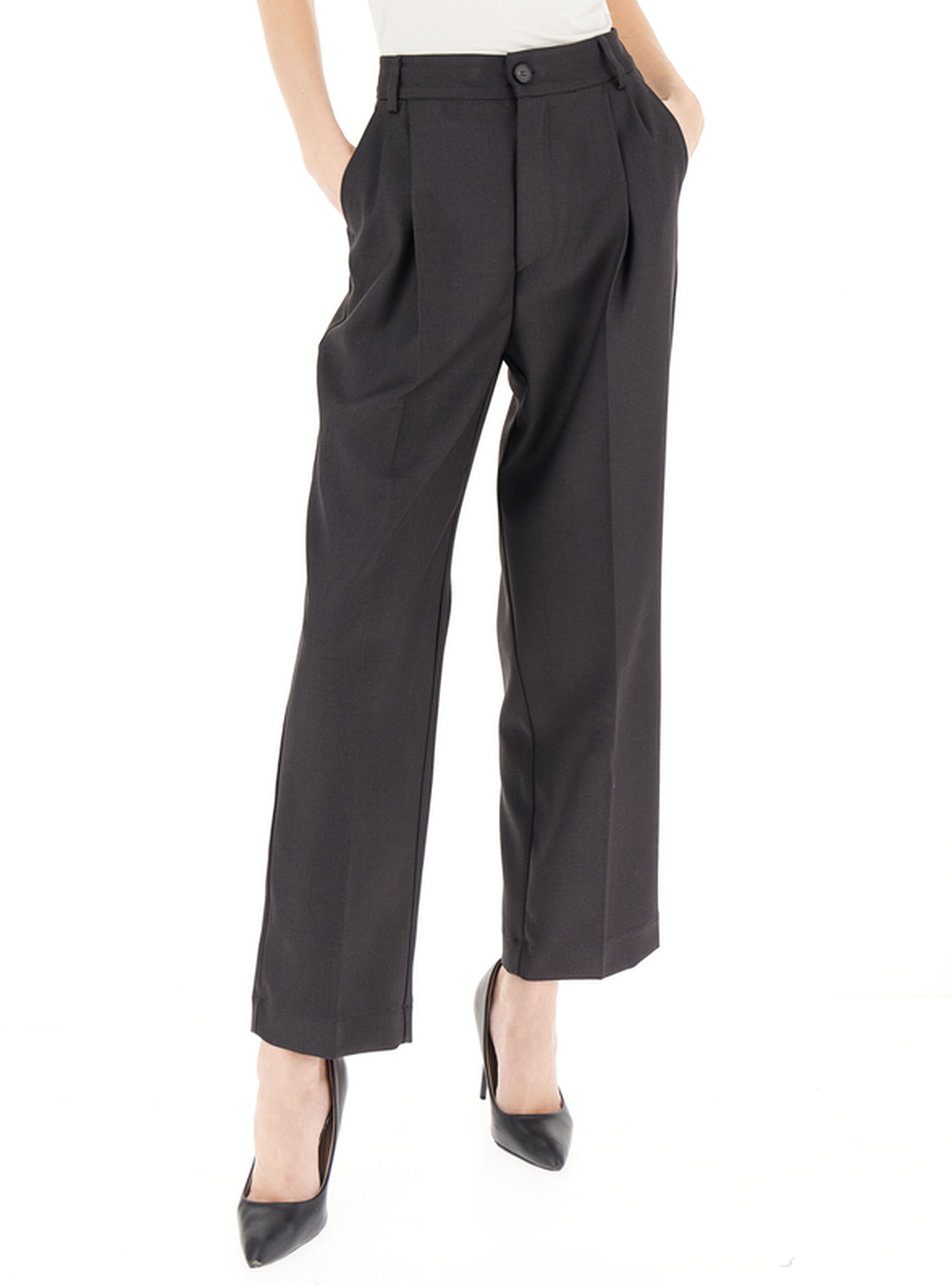 Pantalone con pinces ANTRACITE