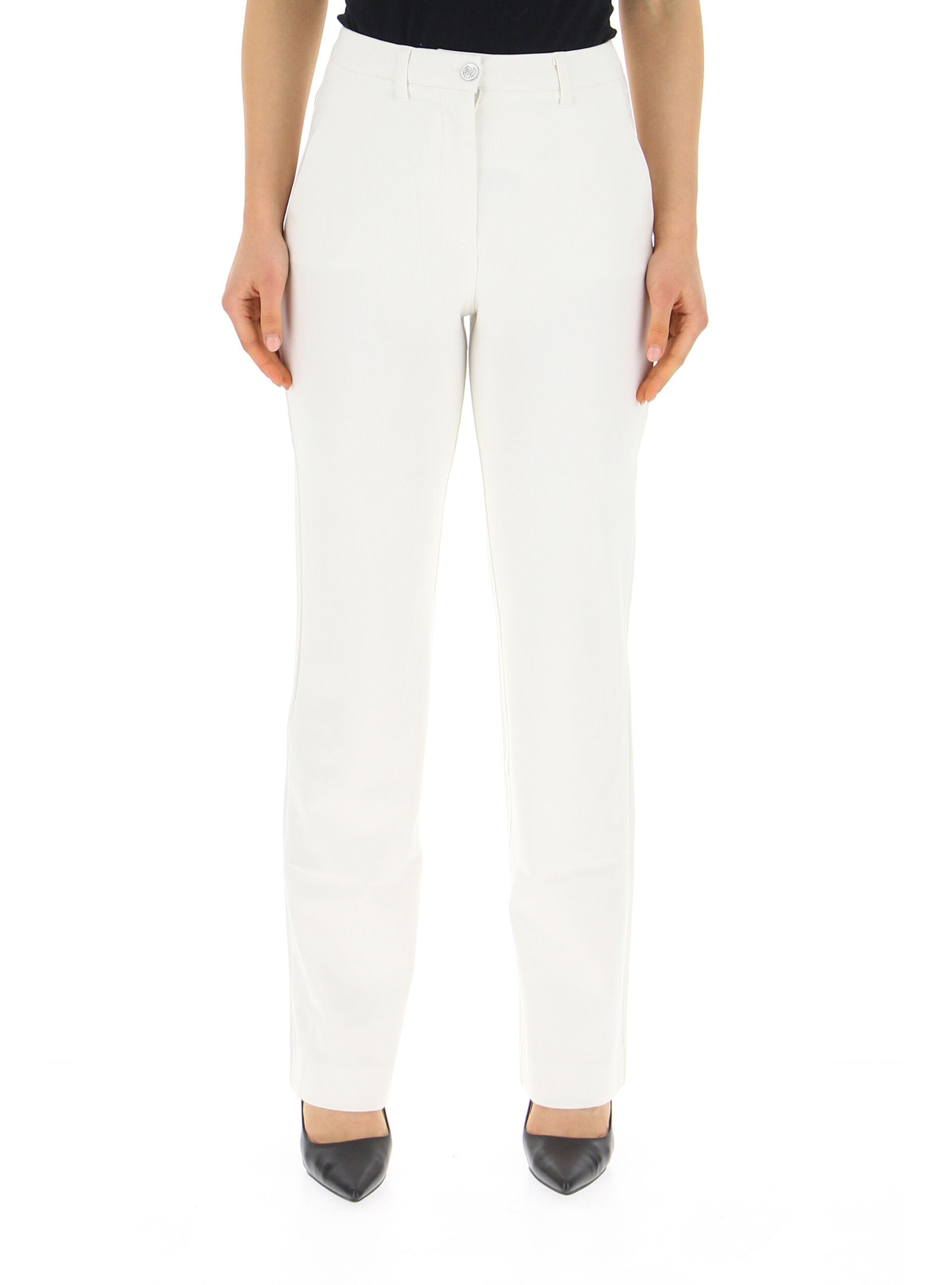 Pantalone gamba dritta BIANCO L