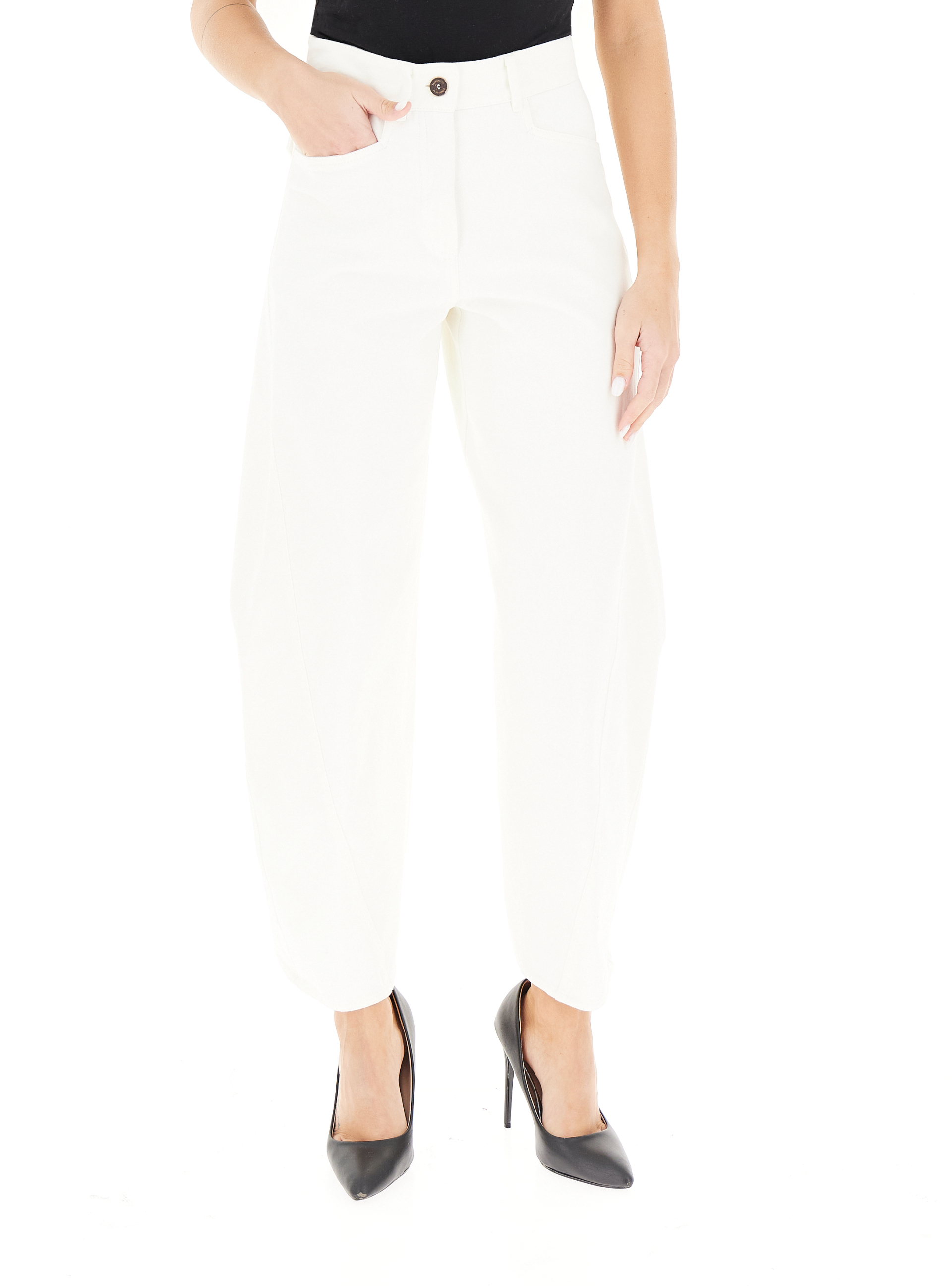 Pantalone wide leg BIANCO 44