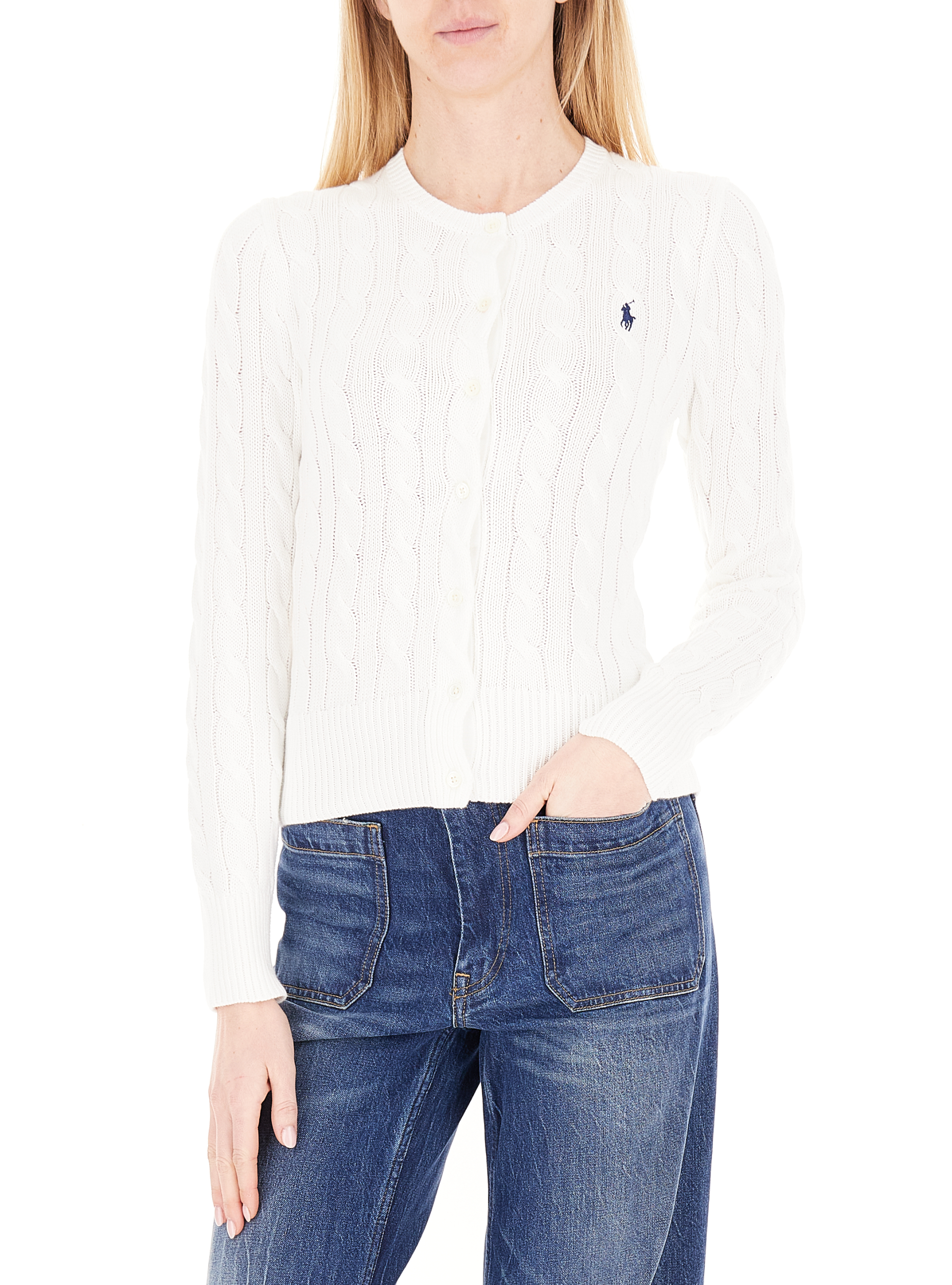 Cardigan a trecce POLO BIANCO S