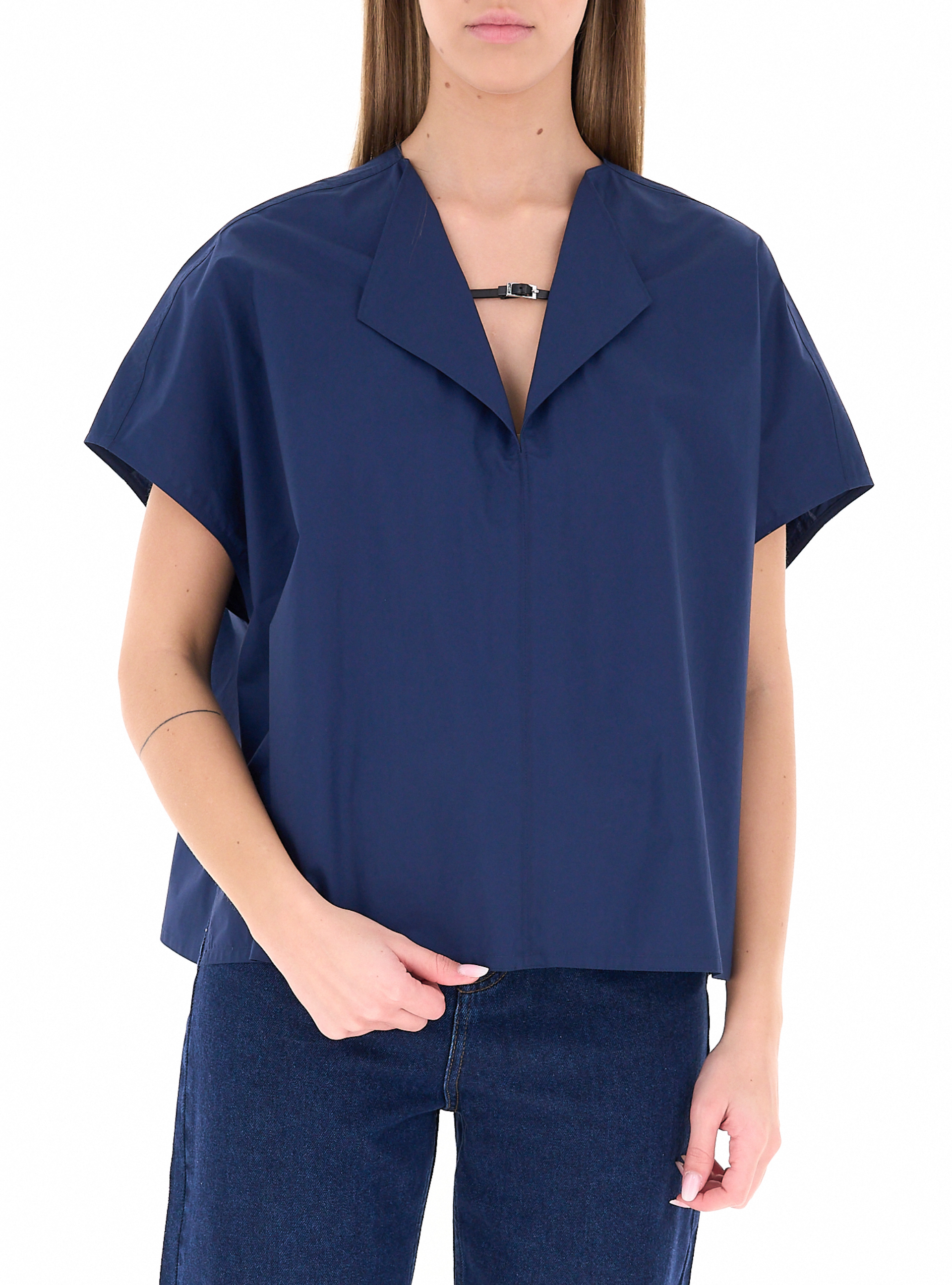 Trussardi Blusa in cotone BLU NAVY