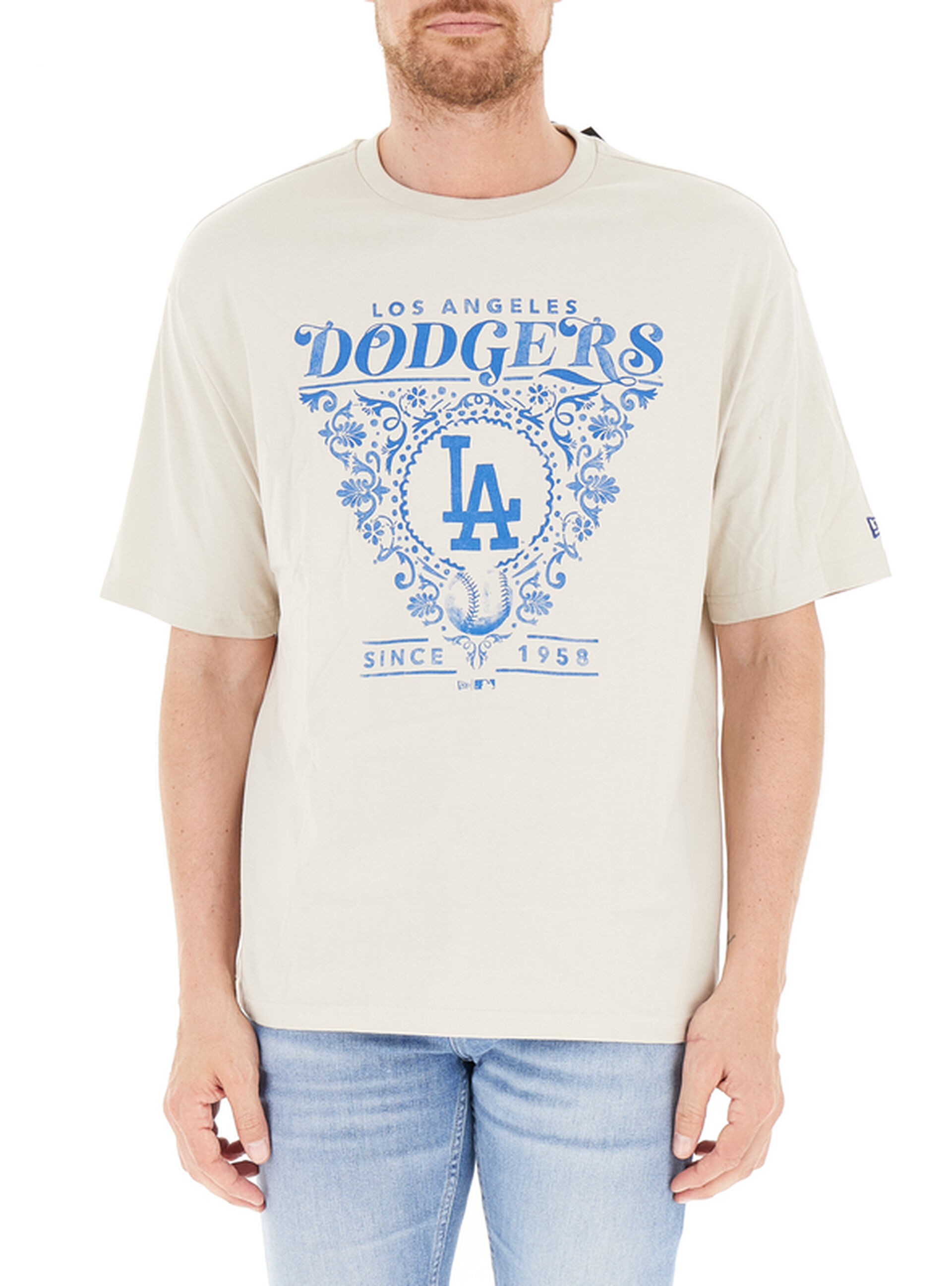 New era T-shirt girocollo AVORIO S
