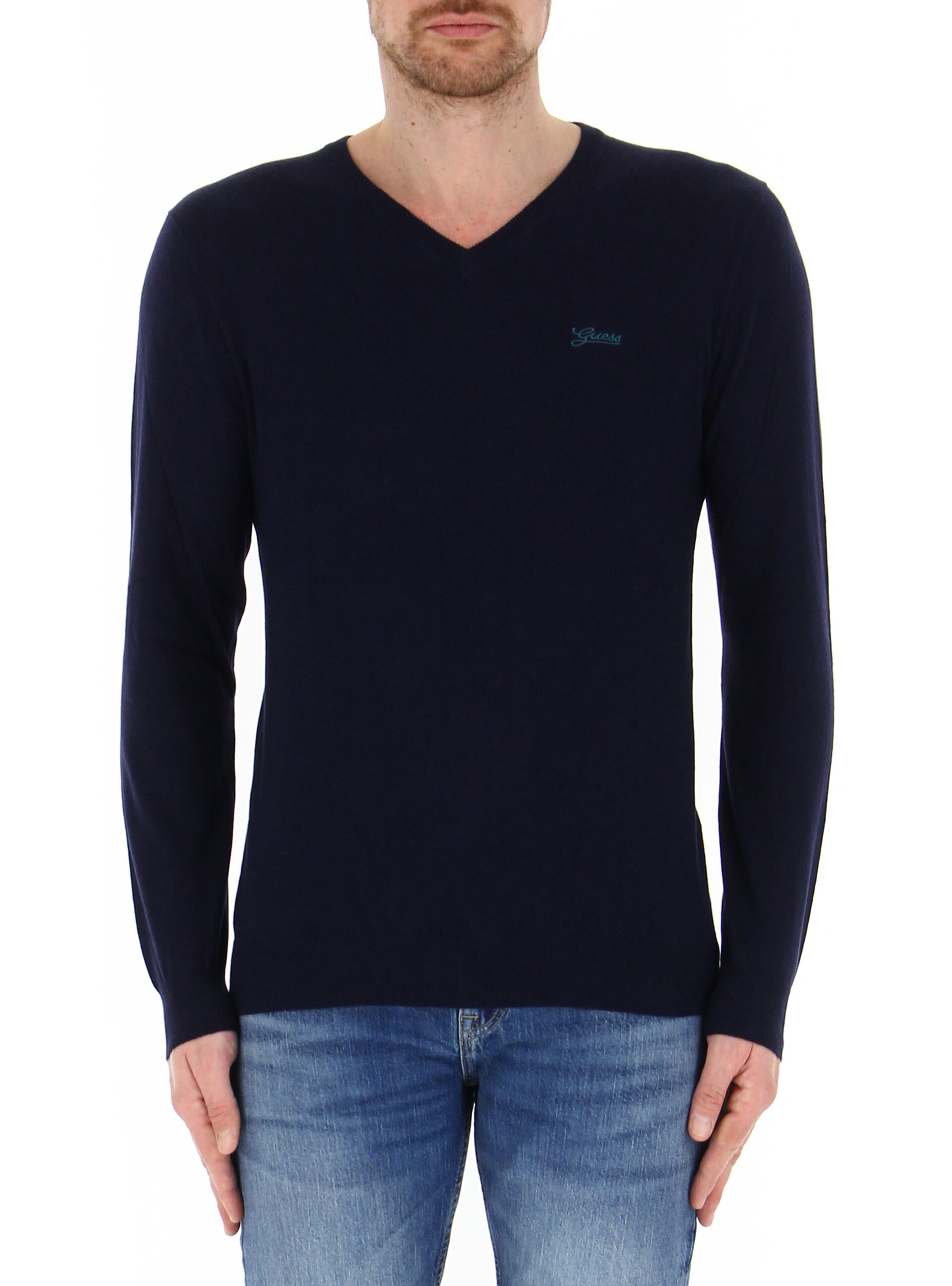 Guess Maglia scollo V BLU