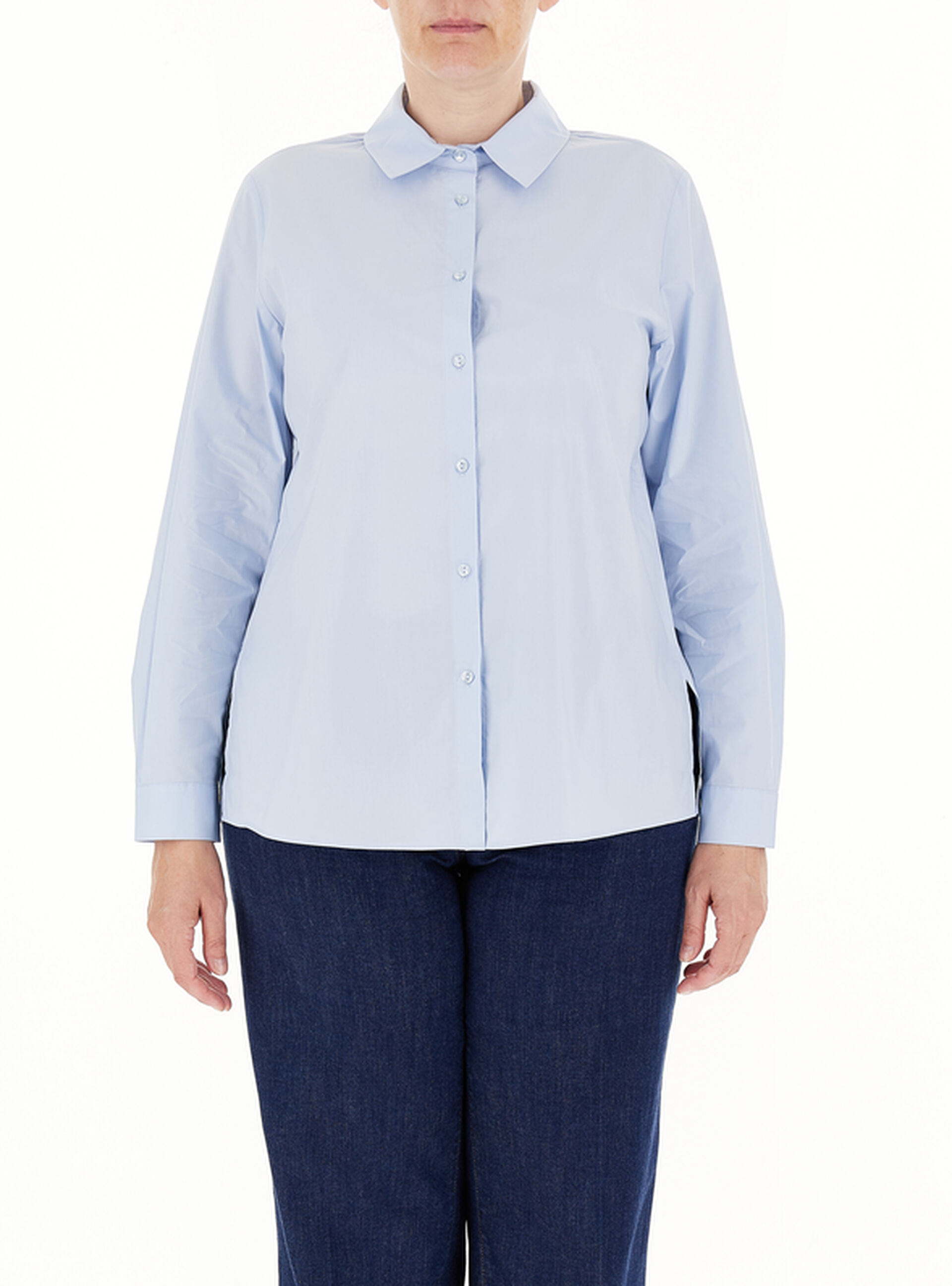 Camicia in cotone AZZURRO OXFORD