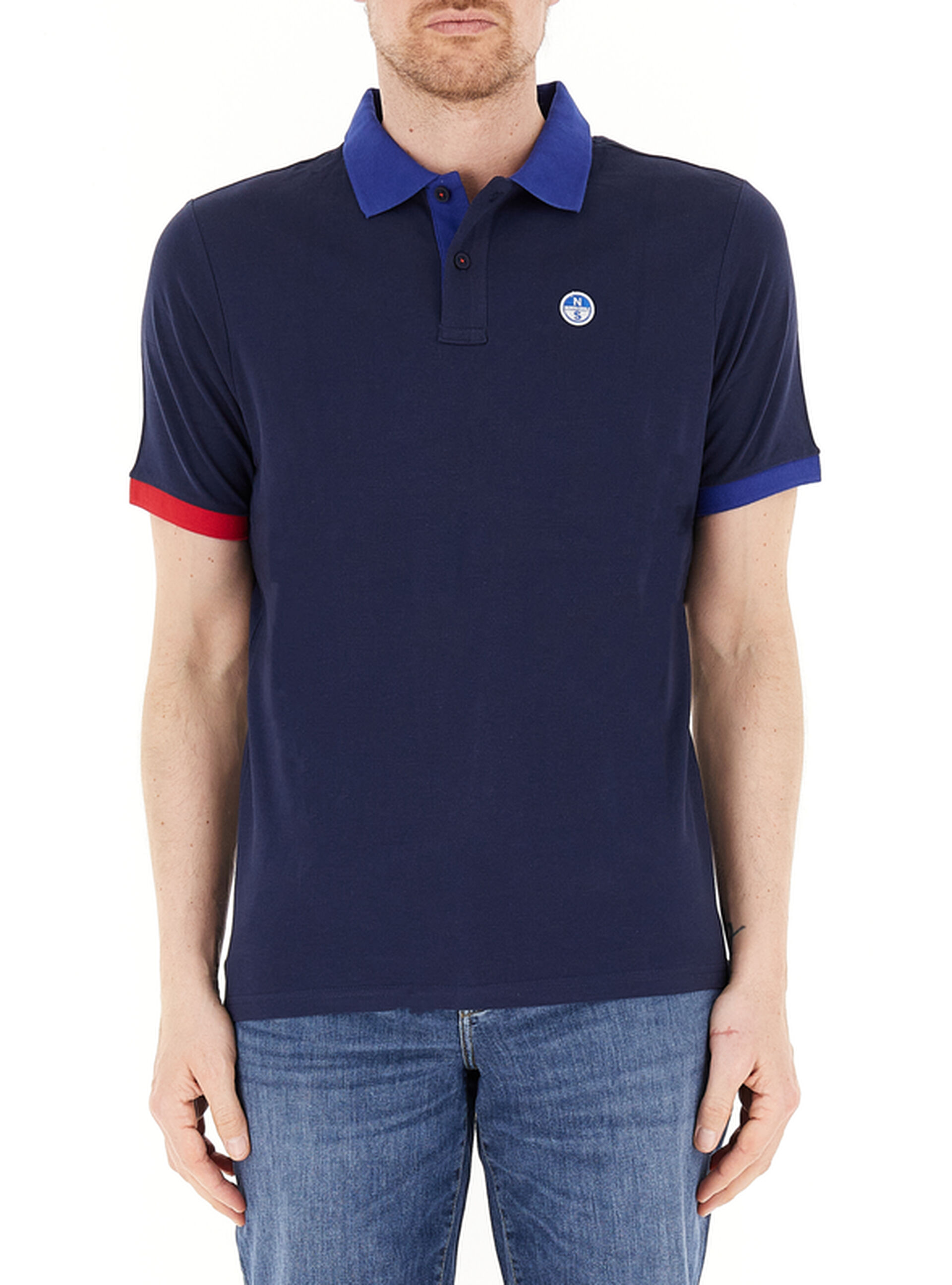 Polo in cotone BLU SCURO L
