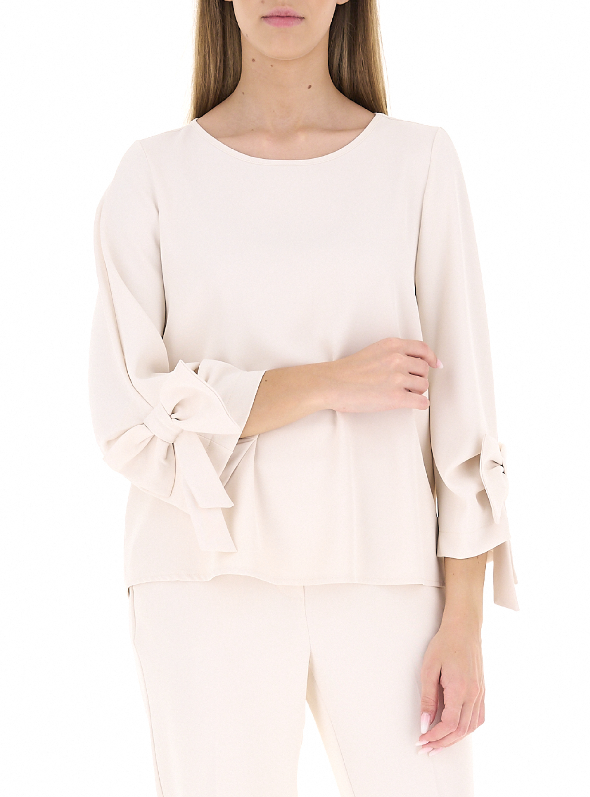 Blusa con dettagli AVORIO