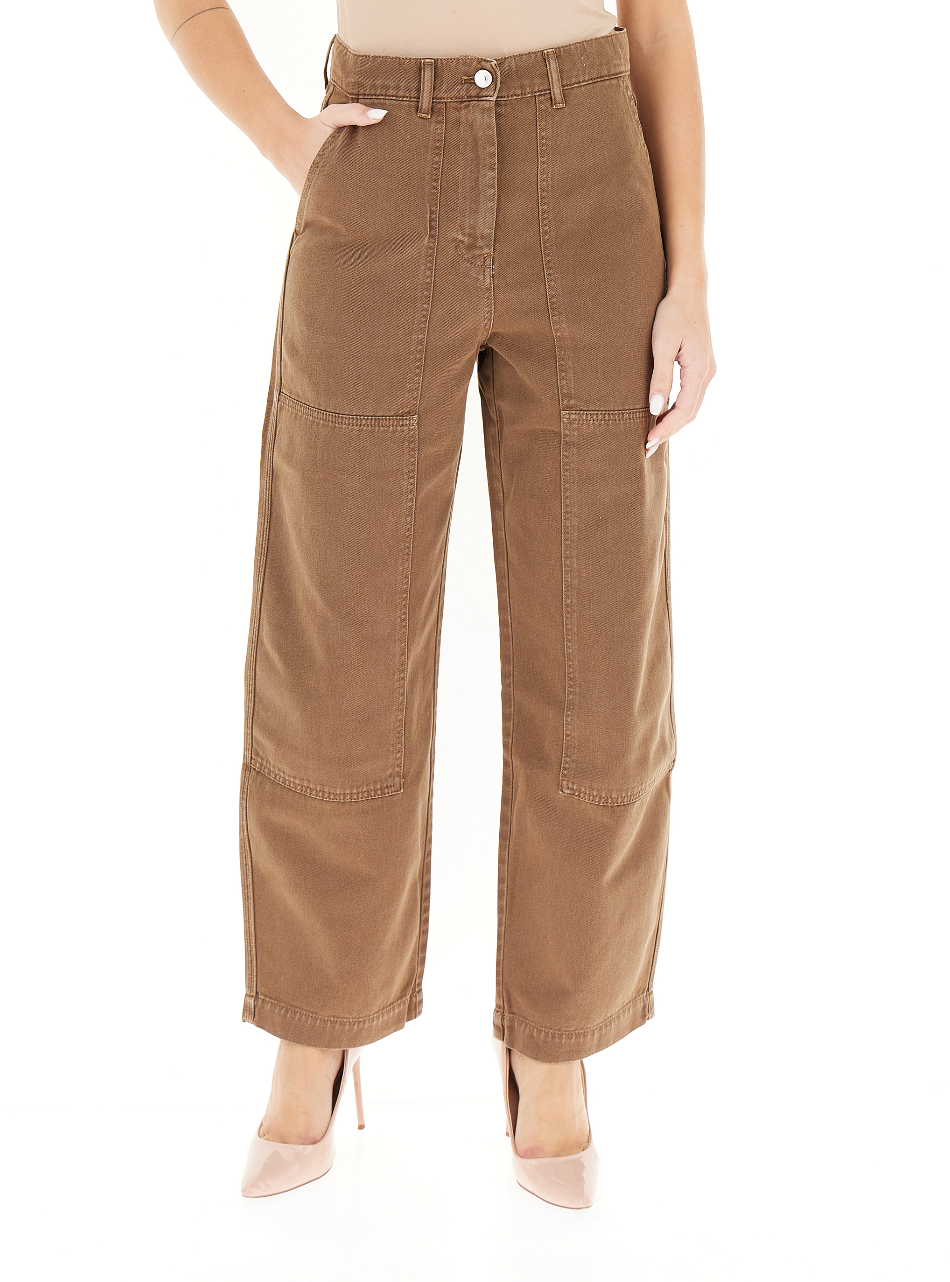 Pantalone in cotone MARRONE XS